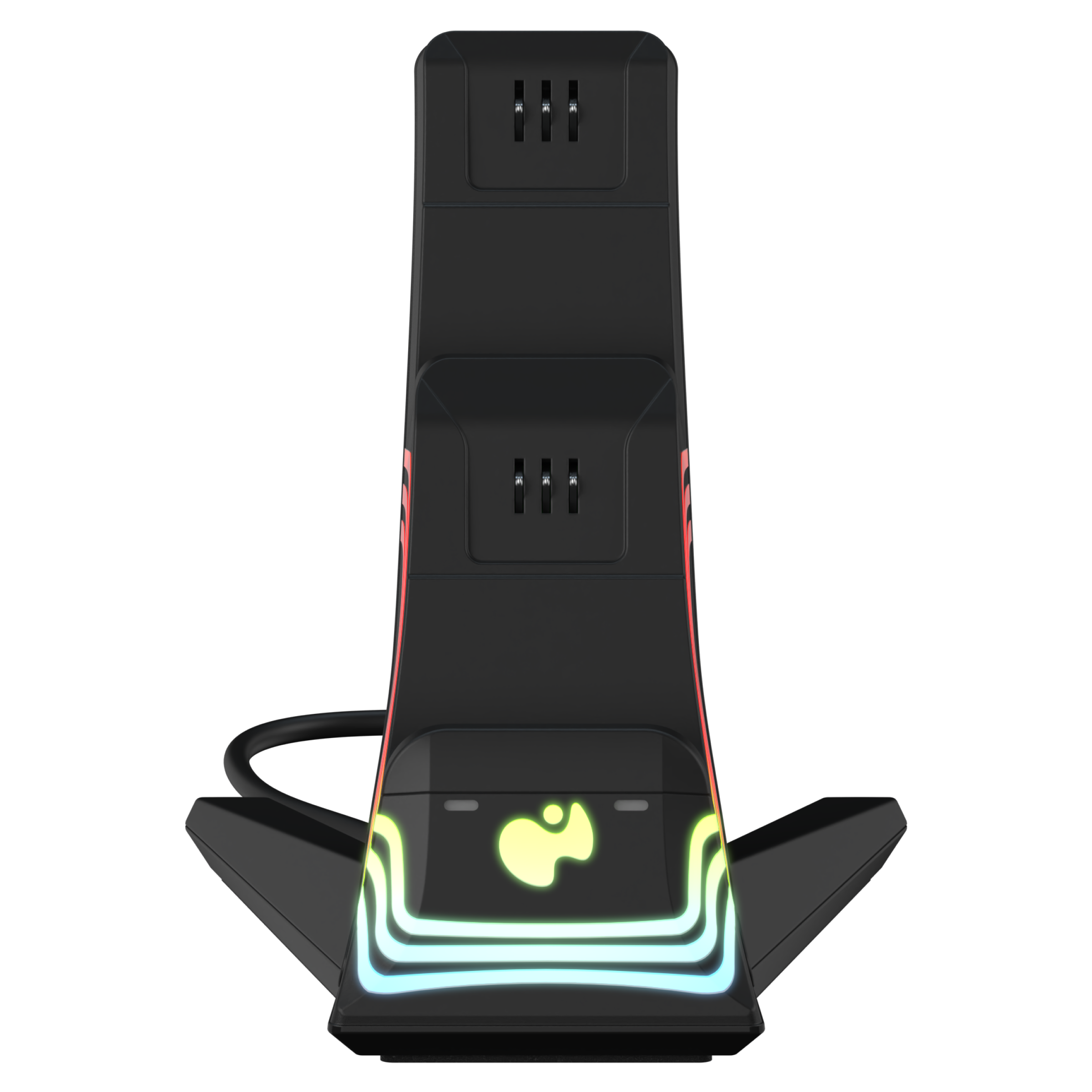 Xbox Series X|S Black Afterglow Wave Dual Charger - Fast Charging Dock for Controllers | Gaming Accessories for Xbox Series X & S | Perfect for Multiplayer Gaming Sessions