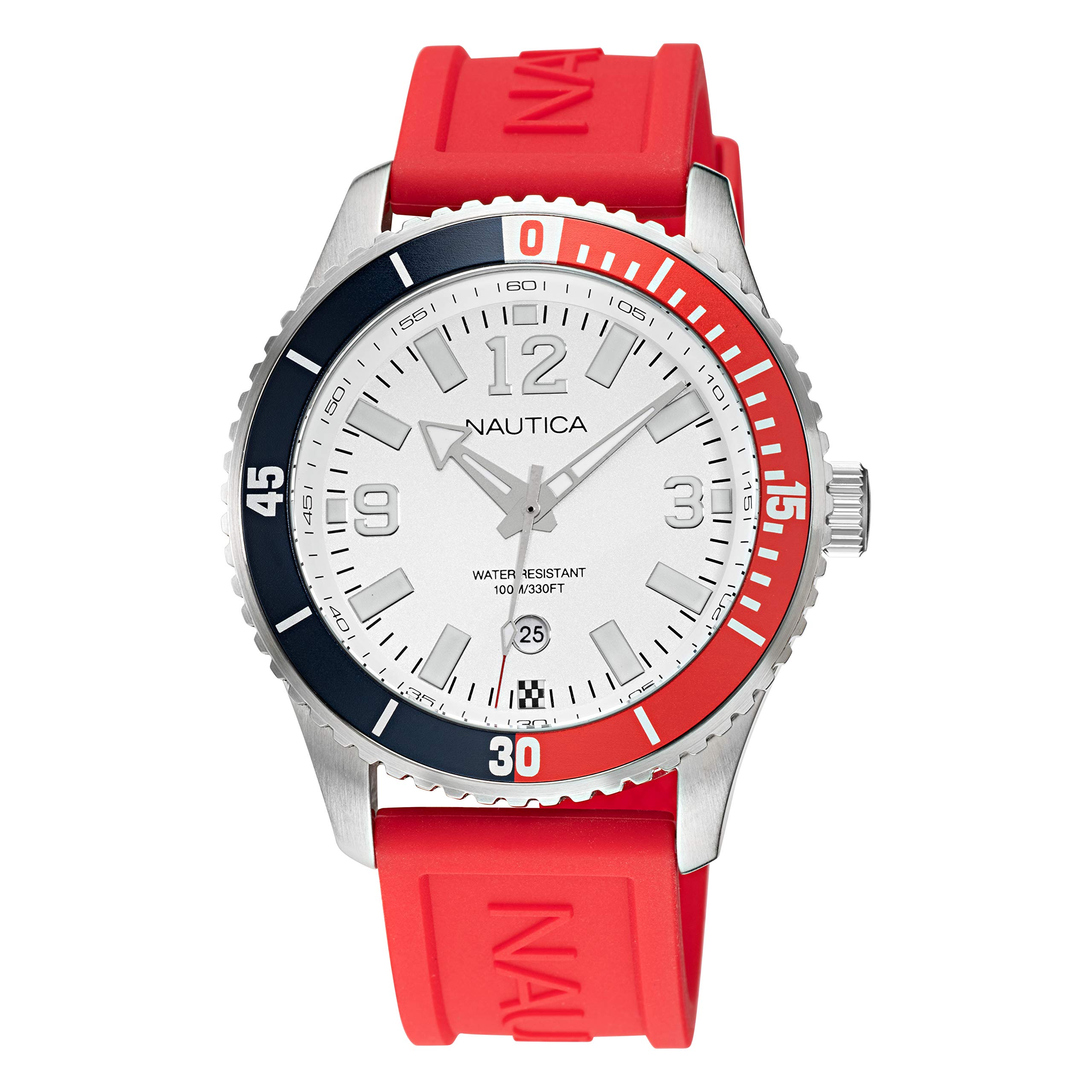 Nautica Men's Pacific Beach Waterproof Watch - Stainless Steel Casual Dress Watch for Men - Perfect for Swimming, Diving & Everyday Wear