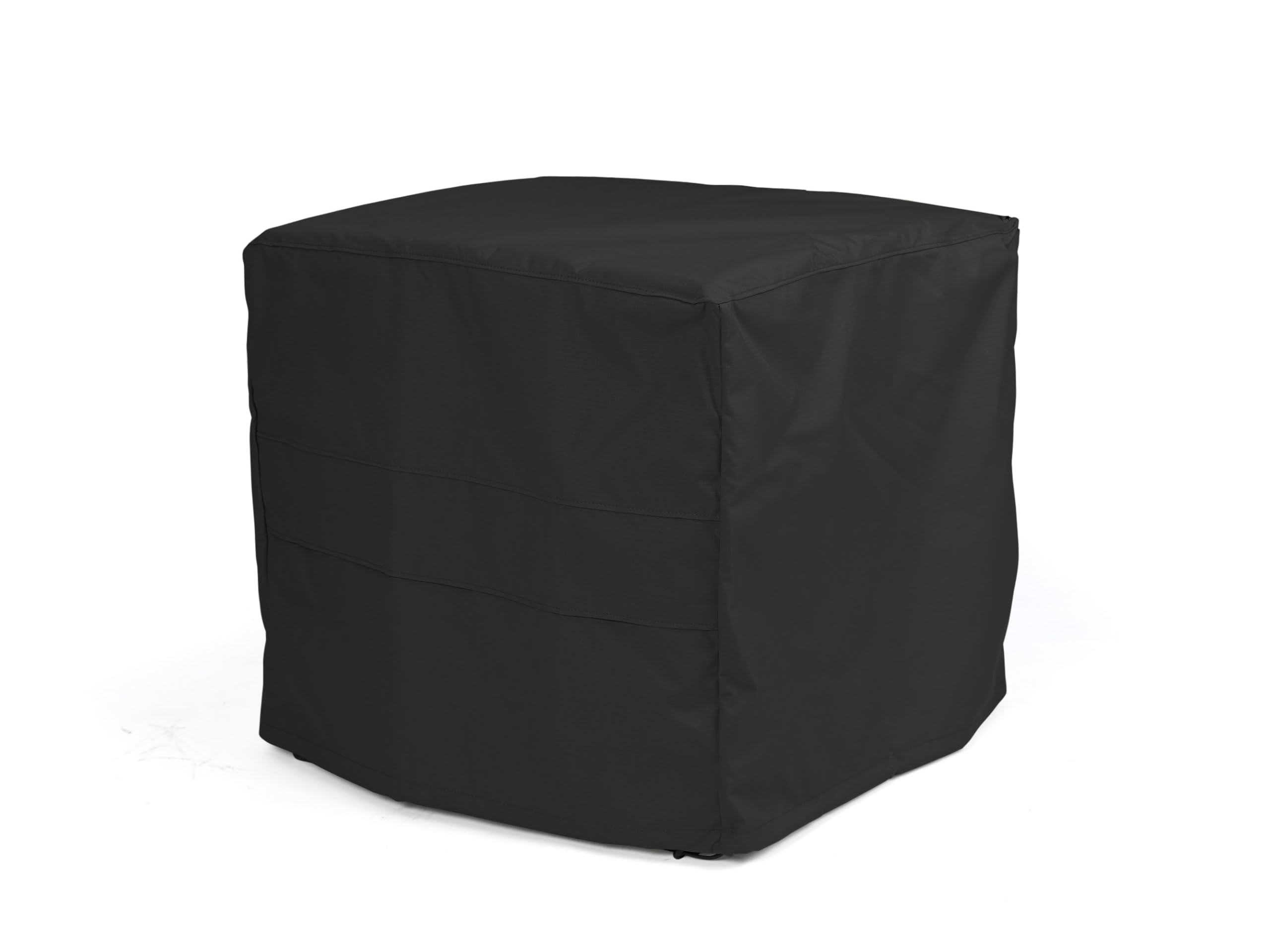 Heavy-Duty Square Patio Table Cover 42x42 Inches - Weatherproof Polyester with Mesh Vent for Outdoor Dining - Ripstop Black Tablecloth for Picnics, BBQs & Garden Parties