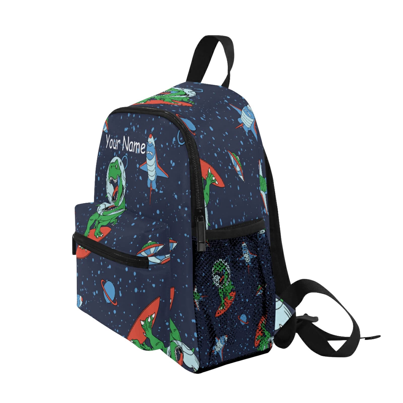 Custom Personalized Kids Backpack with Name - Astronaut Dinosaur Design Toddler Bag for Boys & Girls - Perfect for Kindergarten, Preschool & Travel Adventures