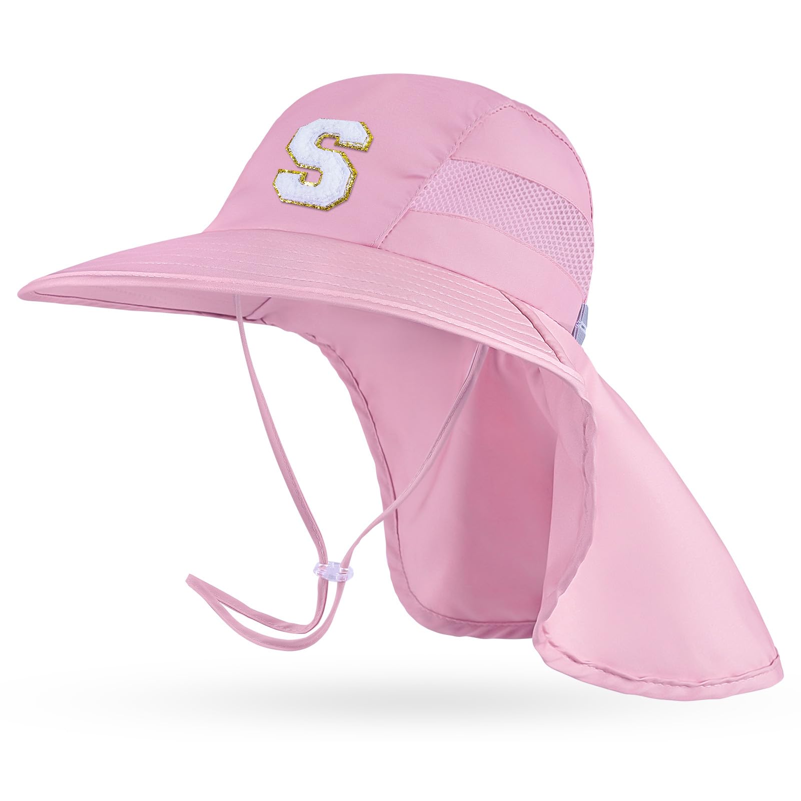 UV Protection Kids Sun Hat for Girls & Toddlers - Adjustable Beach Bucket Hat with Neck Flap for Summer, Travel & Fishing | Perfect for Outdoor Activities, Beach Trips and Pool Days