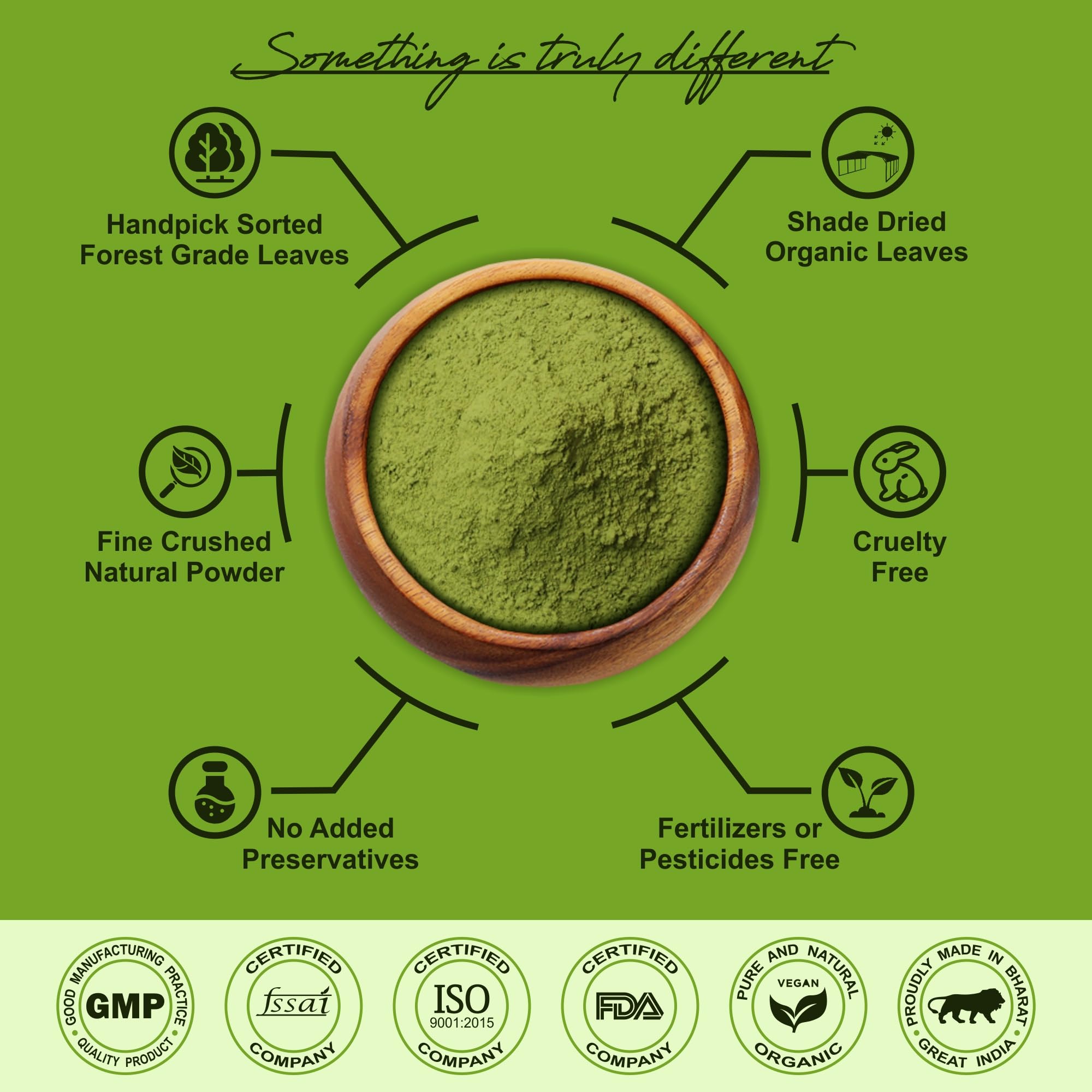 Organic IYUSH Ayurvedic Moringa Leaf Powder 500g - Pure Superfood Supplement for Energy, Immunity & Detox - Perfect for Smoothies, Teas & Healthy Recipes