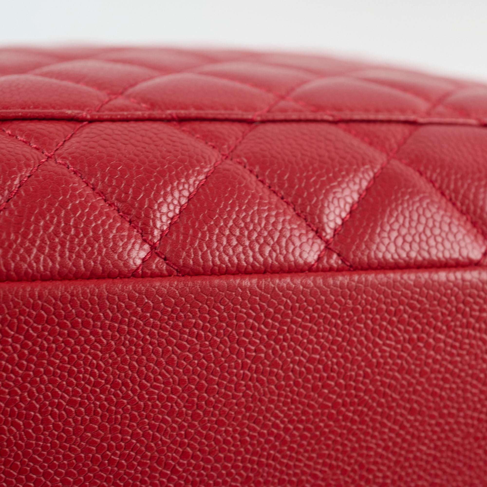 Chanel Caviar Leather Grand Shopping Tote GST Handbag - Red Luxury Designer Tote Bag for Women | Perfect for Work, Travel & Everyday Use