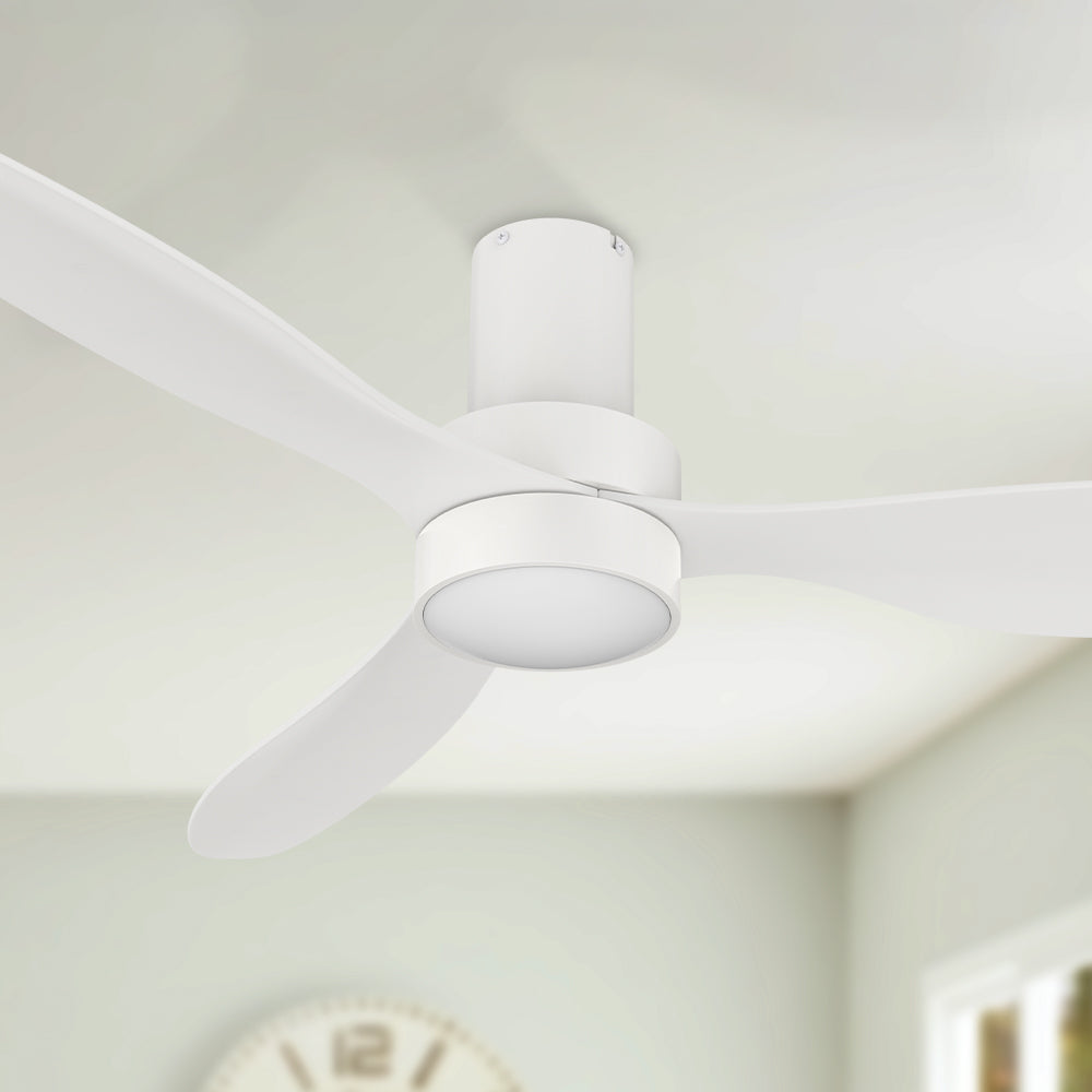 Coleman 52 Inch Low Profile Smart Ceiling Fan with LED Light and Remote Control - Perfect for Bedroom, Living Room, and Outdoor Patio