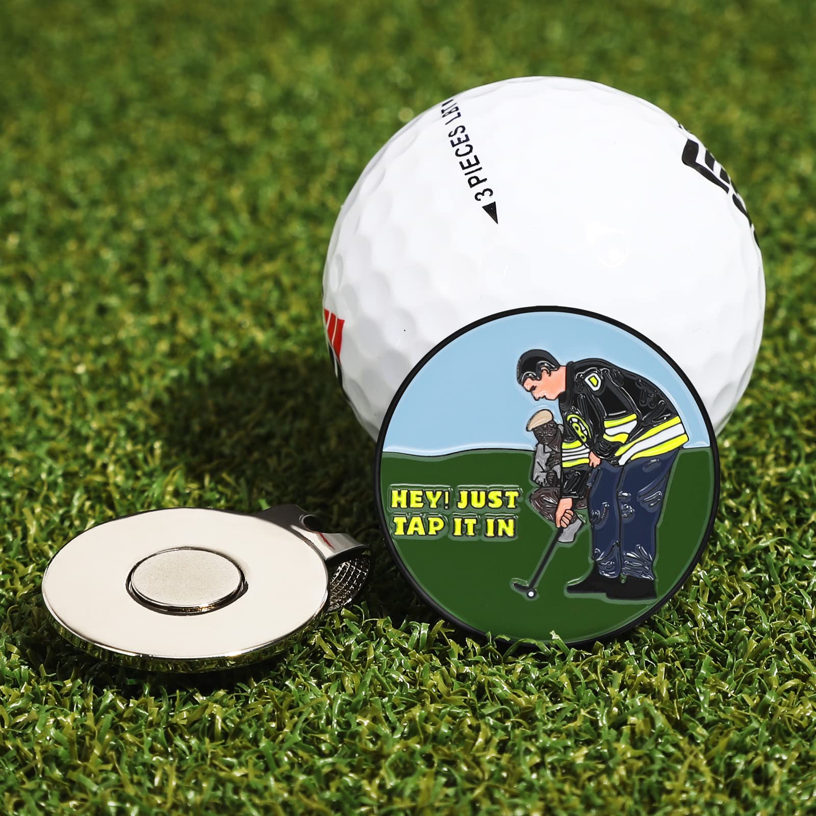 Magnetic Golf Ball Marker with Hat Clip - Funny & Unique Golf Accessories for Men Women - Perfect Golf Gift for Dad, Husband, Boyfriend - Ideal for Golf Course, Driving Range & Tournaments
