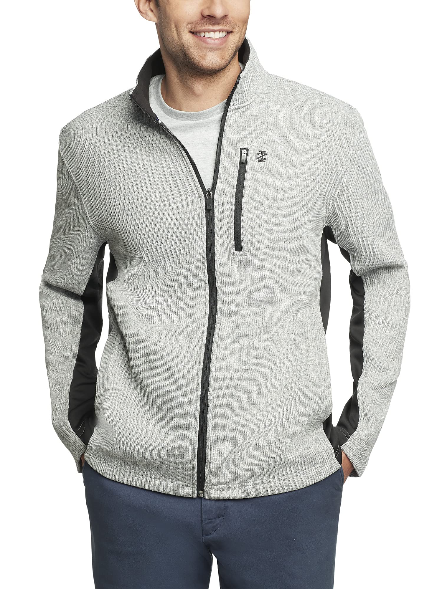 IZOD Men's Big & Tall Advantage Performance Full Zip Fleece Jacket | Warm Winter Outerwear for Casual Wear & Outdoor Activities