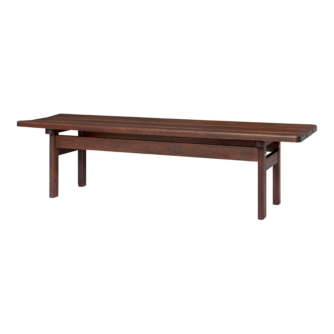 BM0700 Asserbo Wooden Bench - Modern Outdoor Garden Bench for Patio, Backyard & Lawn - Durable Teak Wood with Weather-Resistant Finish - Perfect for Relaxing, Lounging & Entertaining