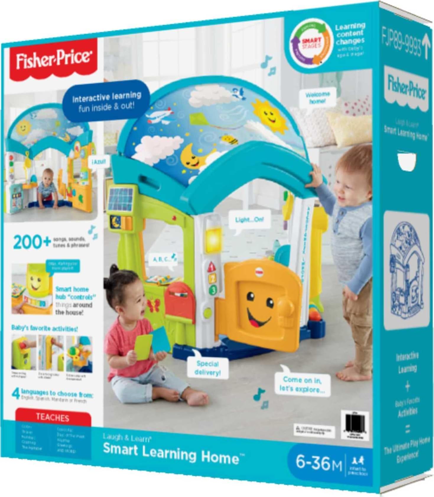 Fisher-Price Laugh & Learn Smart Learning Home Playhouse - Interactive Baby Toy with Lights, Sounds & Educational Activities for Infants & Toddlers 6+ Months (Amazon Exclusive) | Perfect for Early Learning, Indoor Play & Developmental Milestones