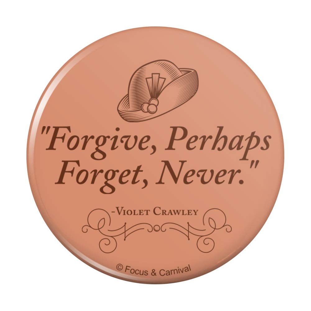 Downton Abbey Never Forget Kitchen Refrigerator Magnet - Funny Fridge Locker Button for Home, Office & Dorm Decor - Perfect Gift for Fans & Collectors (Use on Fridge, Metal Cabinets, Whiteboards & More)