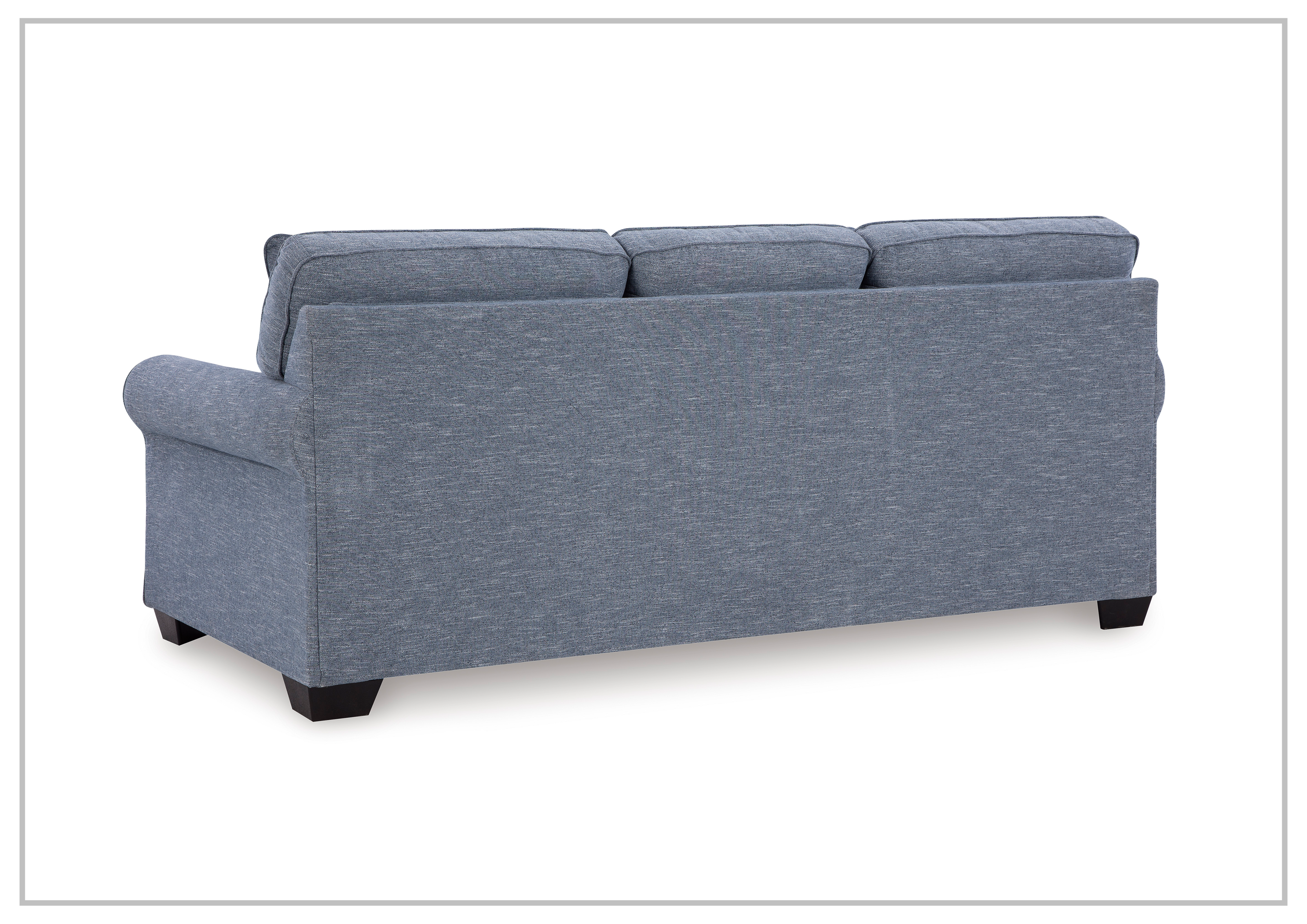 Gio Italia Como Bella Queen Sofa Sleeper - Denim Blue Convertible Sleeper Sofa Bed for Small Spaces | Perfect for Guest Rooms, Apartments & Living Rooms