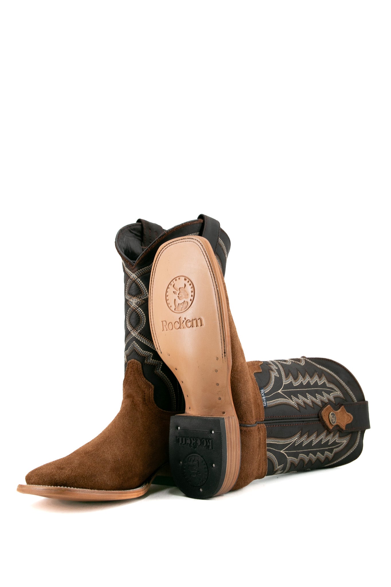 Luke Suede Square Toe Cowboy Boots for Men - Western Style Leather Boots with Comfortable Cushioning | Perfect for Rodeo, Country Music Festivals & Outdoor Adventures