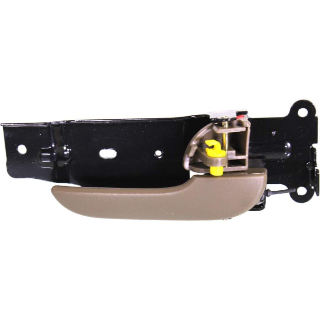 Replacement For Kia Sedona Front Passenger Side Interior Door Handle Beige (2002-2005 LX Model) - With Door Lock Button | Perfect for Car Door Repair & Maintenance
