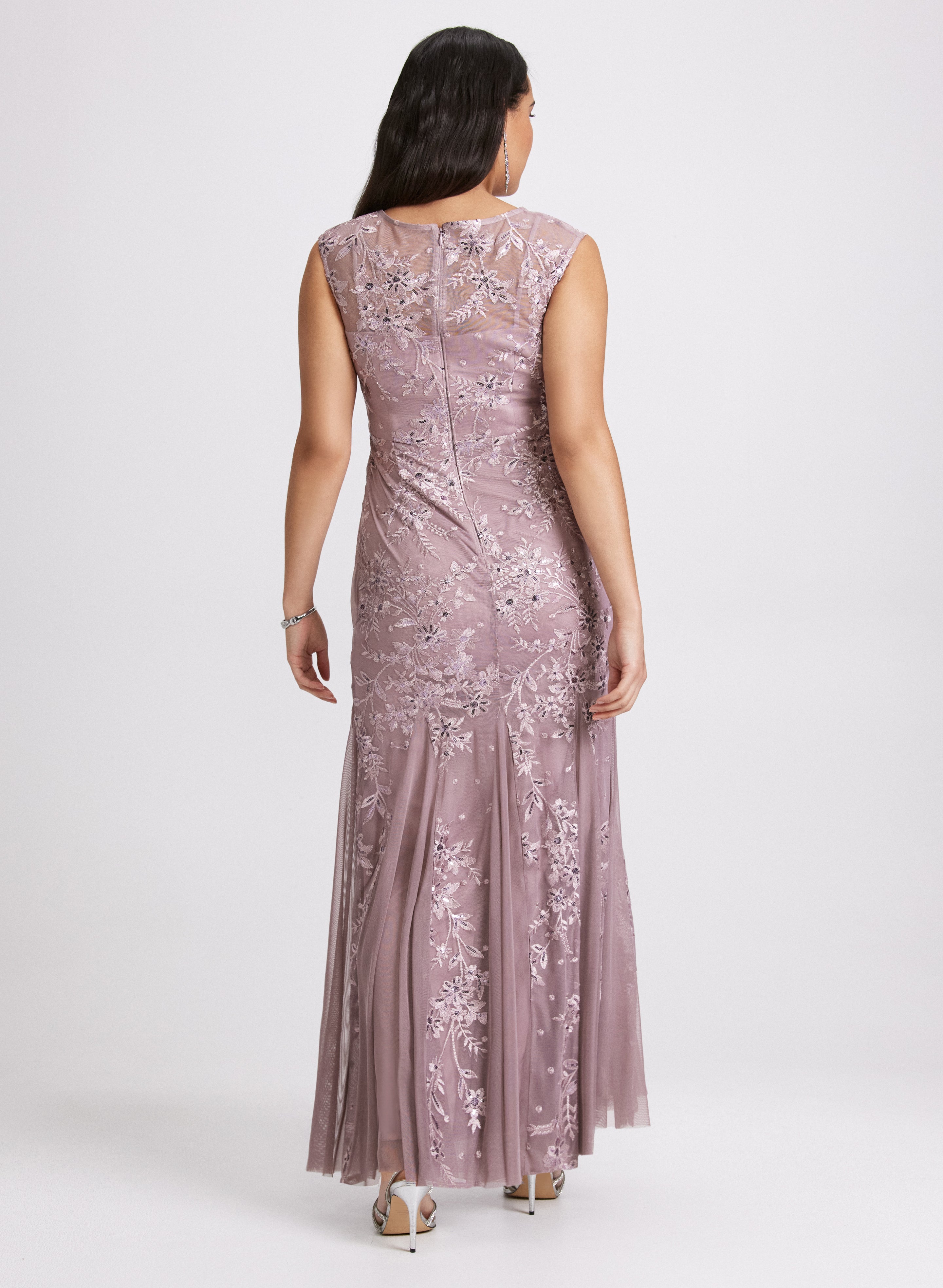 Elegant Embroidered Tulle Dress for Women - Perfect for Weddings, Parties & Special Occasions