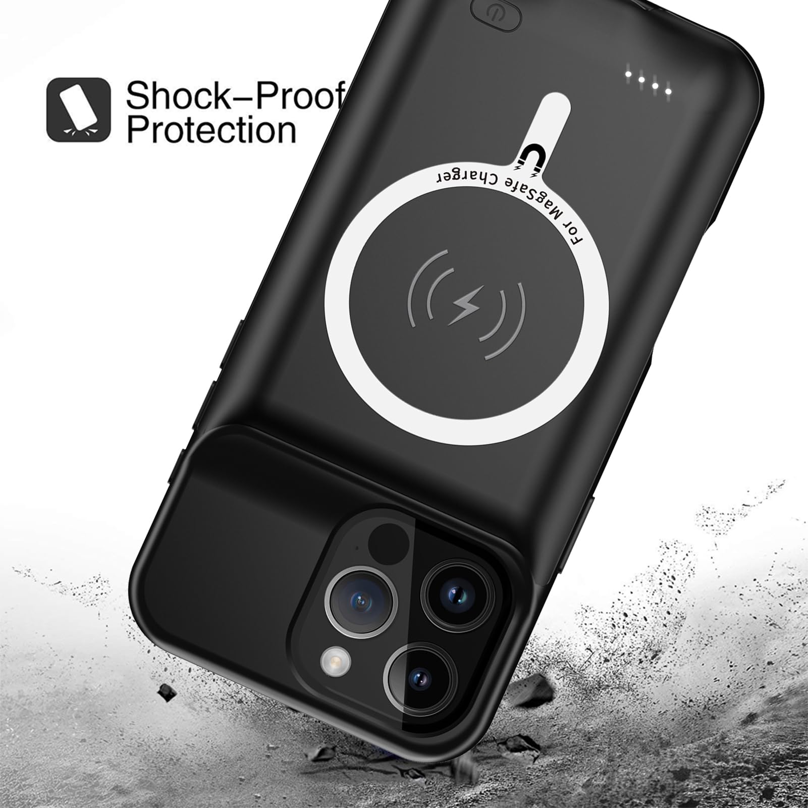 12000mAh Battery Case for iPhone 16 Pro Max | Wireless Charging Power Bank Case | Extended Battery Pack for iPhone 16 Pro Max (6.9