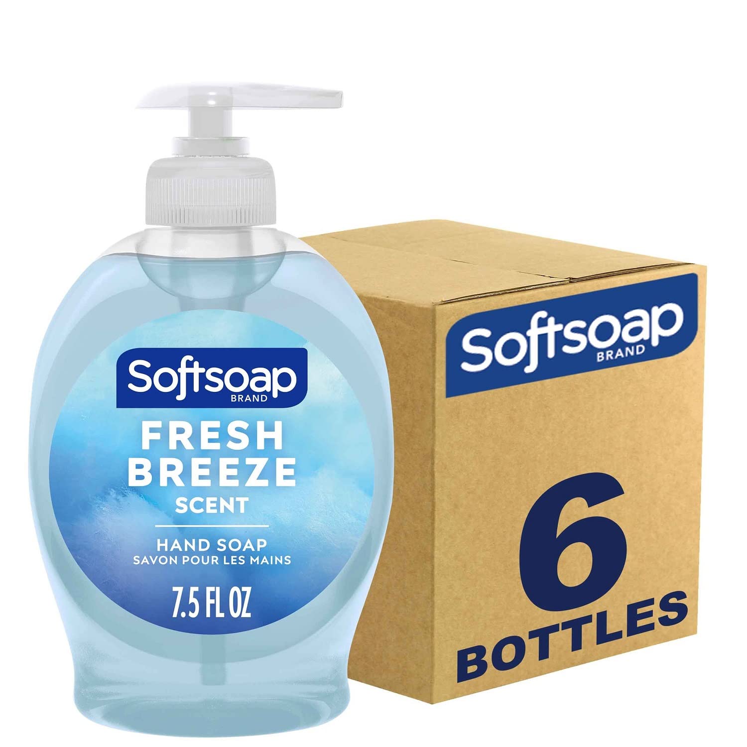 Irish Spring Bar Soap for Men - Original Scent, 3 Count (Pack of 8) | Softsoap Fresh Breeze Liquid Hand Soap 7.5 Fl Oz (Pack of 6) | Refreshing Body & Hand Cleanser for Daily Shower & Handwashing at Home, Gym or Travel