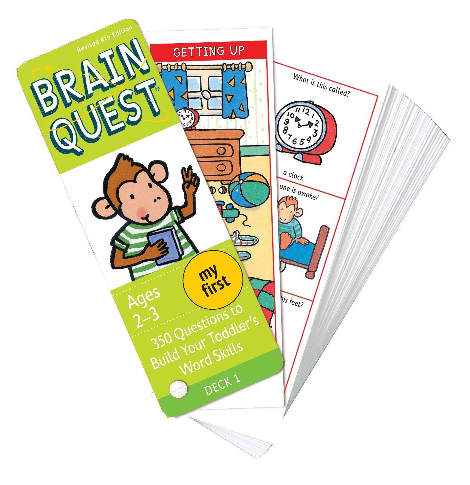 Brain Quest for Toddlers Ages 2-3: 350 Educational Questions & Answers to Build Early Word Skills - Perfect for Preschool Learning & Parent-Child Bonding Activities