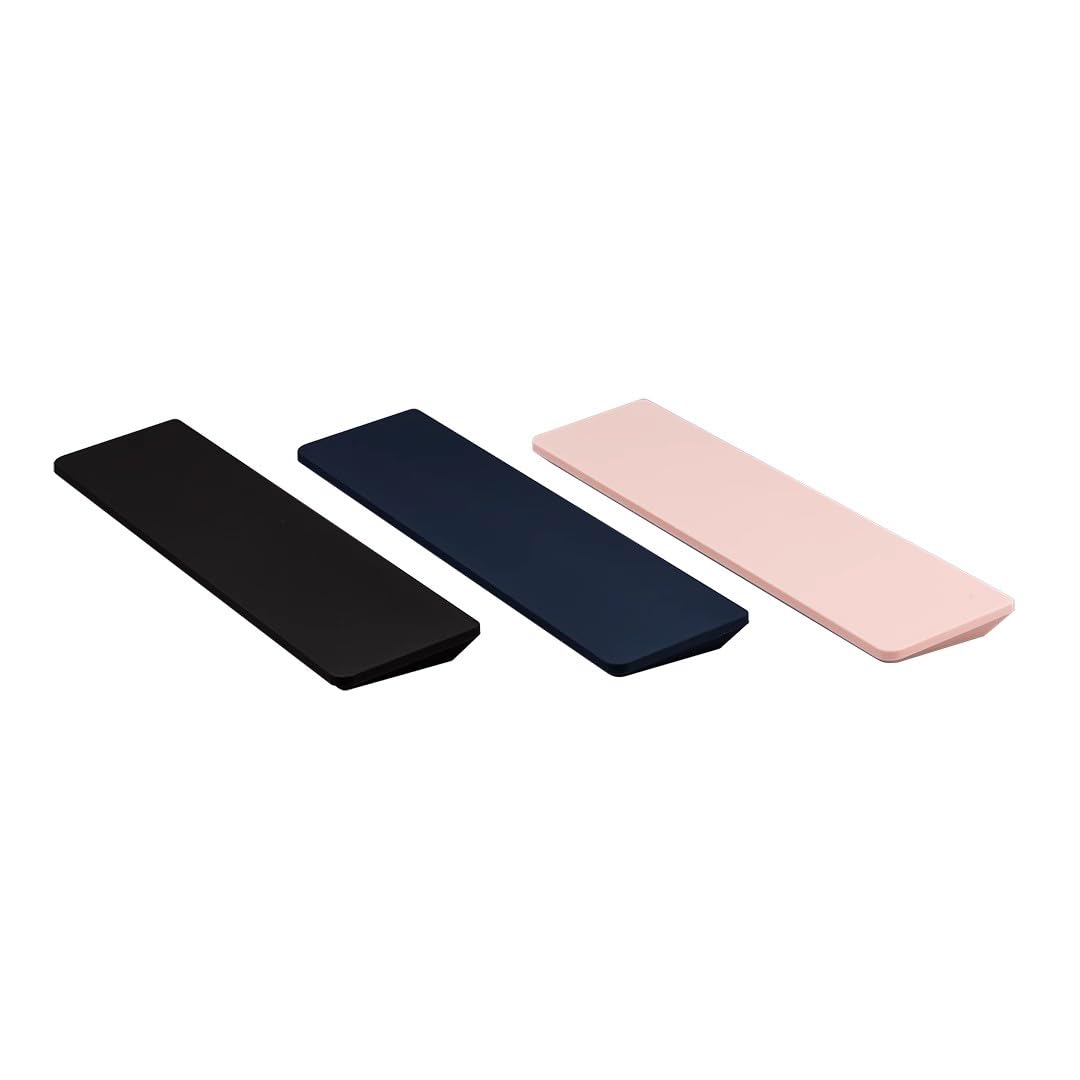 Ergonomic Silicone Wrist Rest for Mechanical Keyboards - Pink & Black Cushion Support with Column Hand Rests (Black) | Comfort Typing for Gamers, Programmers & Office Workers