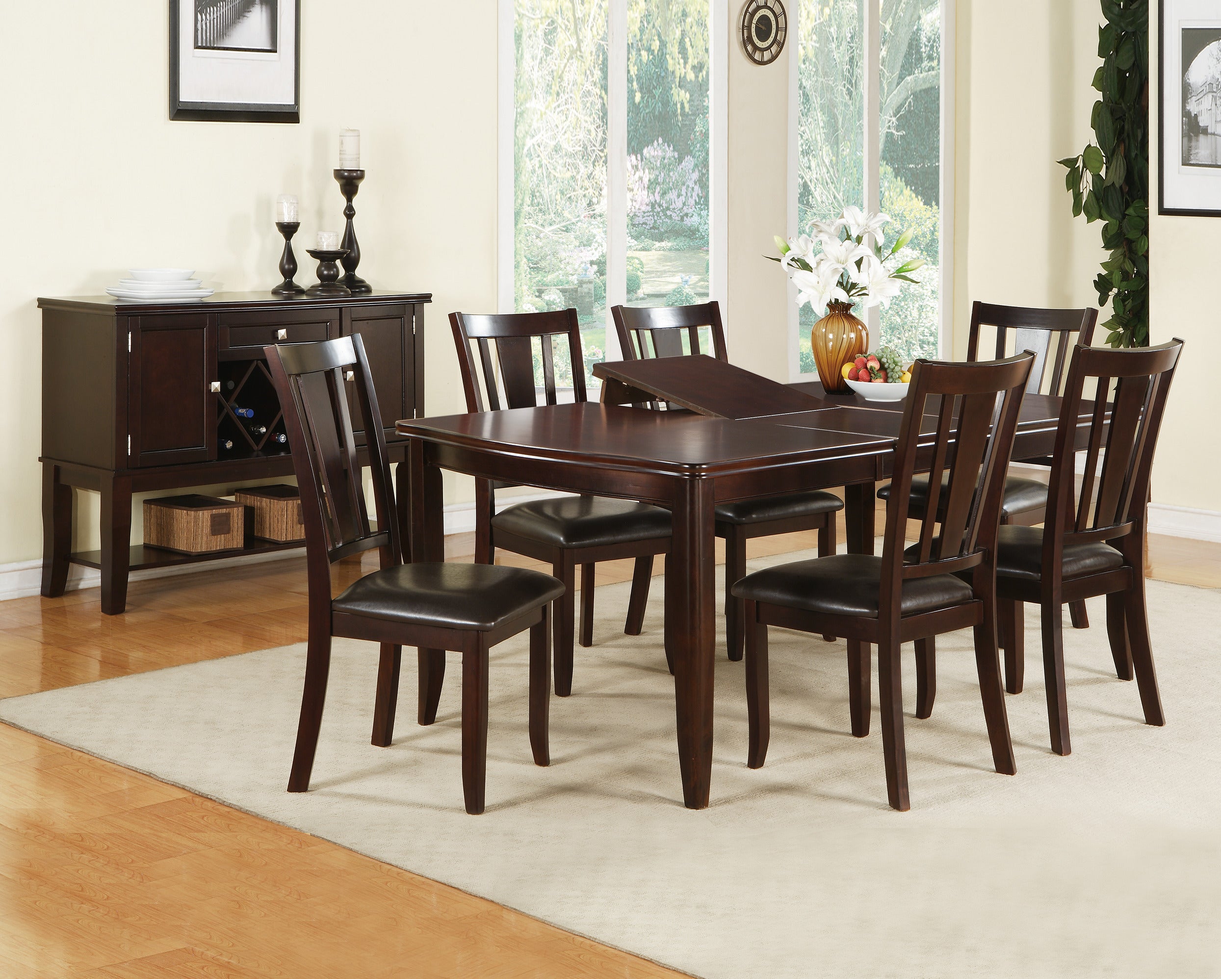 Charlton Slat Back Dining Side Chairs in Espresso - Set of 2 Modern Kitchen Chairs for Dining Room, Breakfast Nook & Small Space Decor