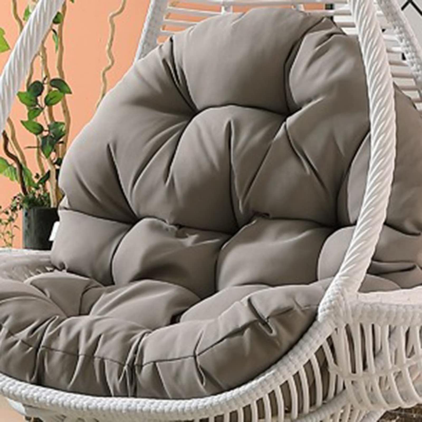 **Detachable Hanging Egg Rattan Chair Cushion - Breathable Swing Chair Pad with Precision Stitching for Indoor/Outdoor Use - Perfect for Porch, Patio, Garden & Nursery Decor**