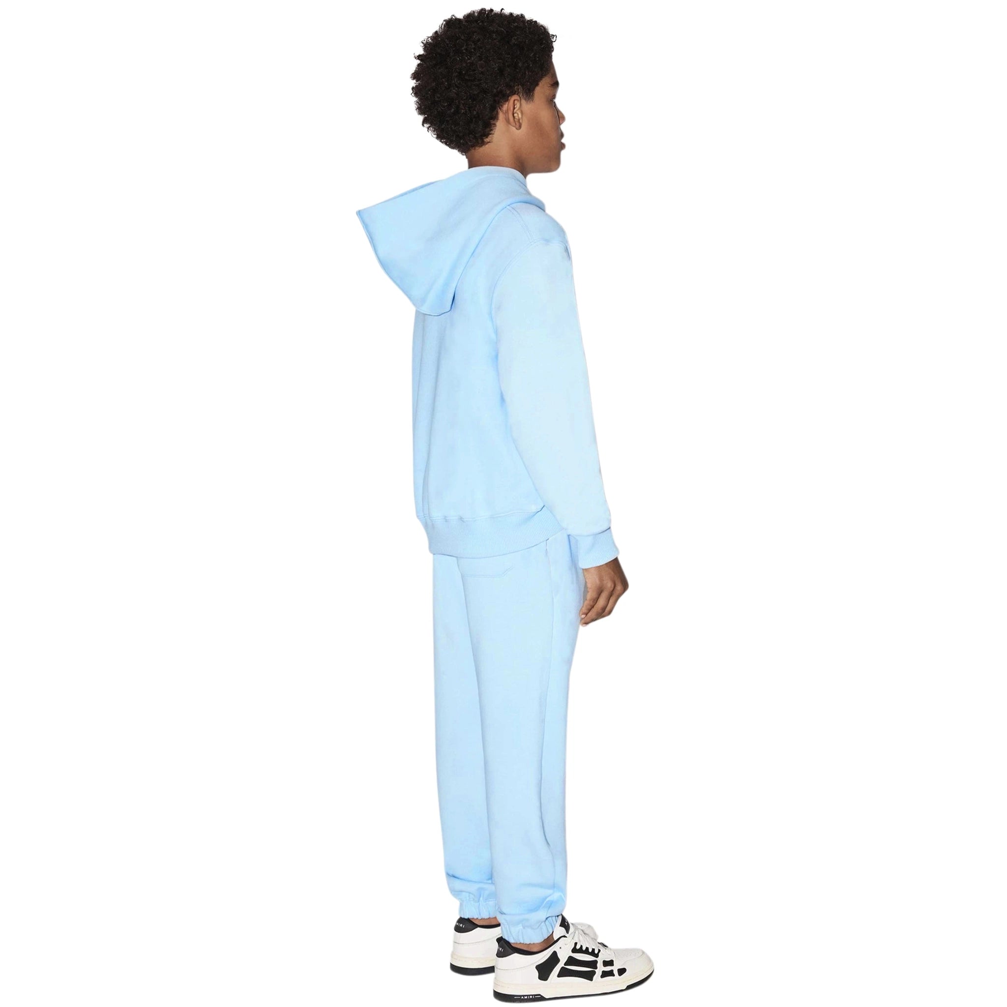 Amiri Kids 'Amiri' Baby Blue Hoodie - Soft Cotton Pullover for Boys & Girls - Stylish Streetwear for Everyday Wear & Casual Outings