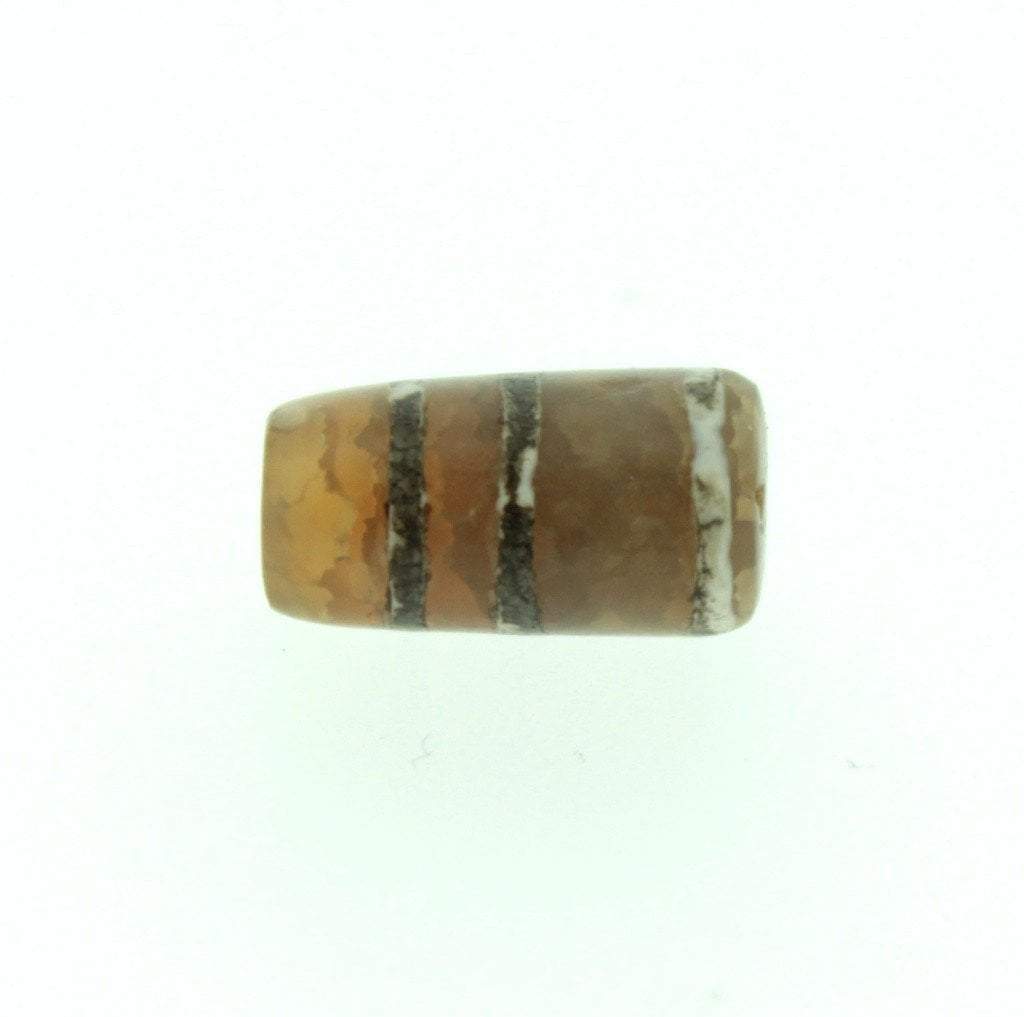 Authentic Ancient Tibetan Dzi Bead - 3 Lines Spiritual Protection Amulet for Meditation, Healing & Good Luck | Buddhist Jewelry & Feng Shui Accessory