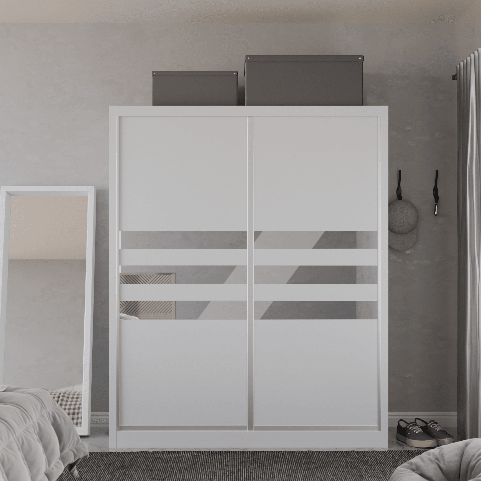 Micasa Modular Wardrobe W01 - Customizable Closet Organizer System for Bedroom & Walk-in Closets | Space-Saving Storage Solution with Adjustable Shelves & Hanging Rods | Perfect for Home Organization & Small Spaces