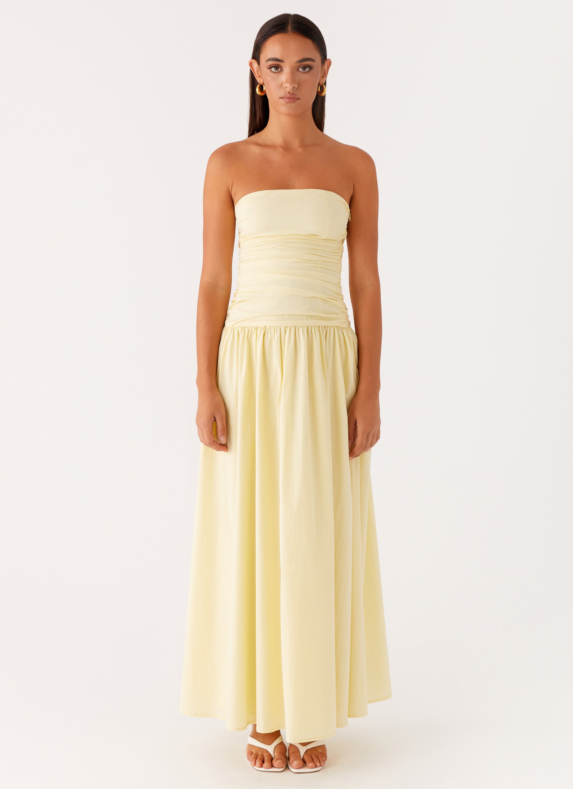 Carmel Maxi Dress for Women - Flowy Long Summer Dress in Yellow | Perfect for Beach Vacations, Weddings & Casual Outings