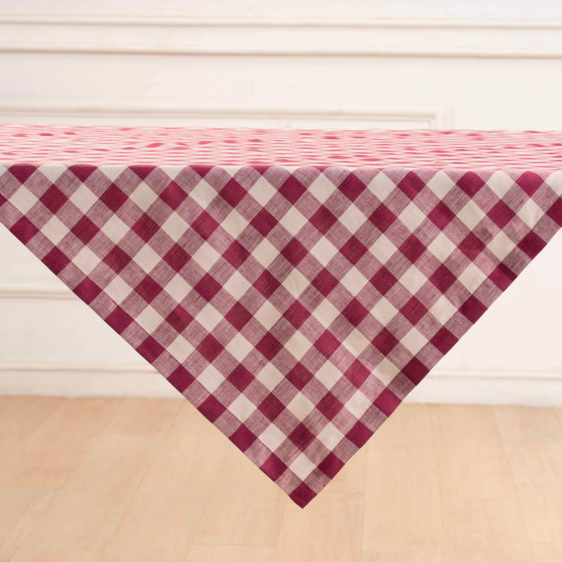Morgan Check Table Throw - Classic Plaid Tablecloth for Dining Room, Kitchen, and Outdoor Picnics | Durable & Stylish Home Decor for Parties & Gatherings