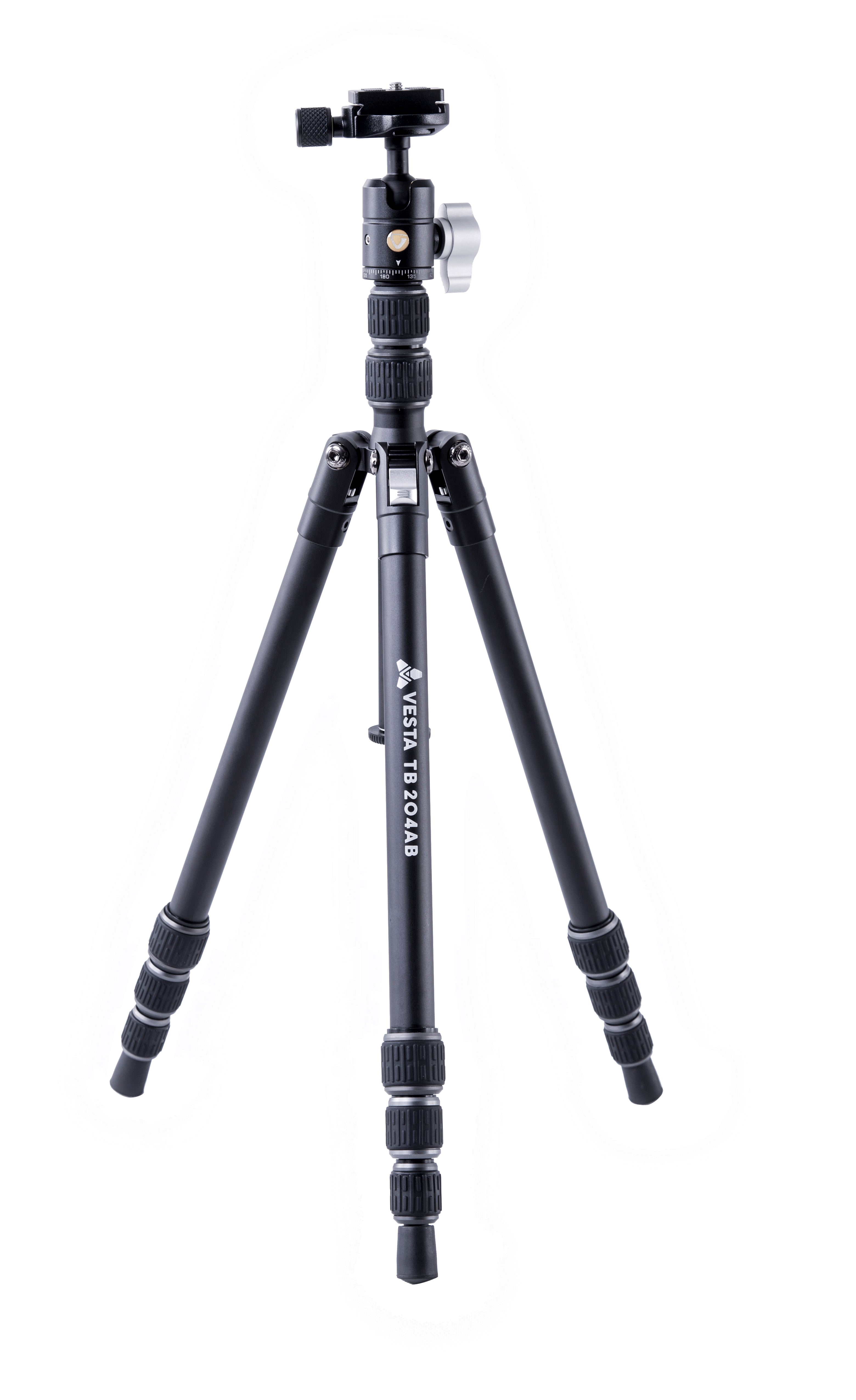 Vesta TB 204AB Professional Aluminum Tripod with T-46 Ball Head - Lightweight & Stable Camera Stand for Photography, Videography, Travel & Outdoor Shooting
