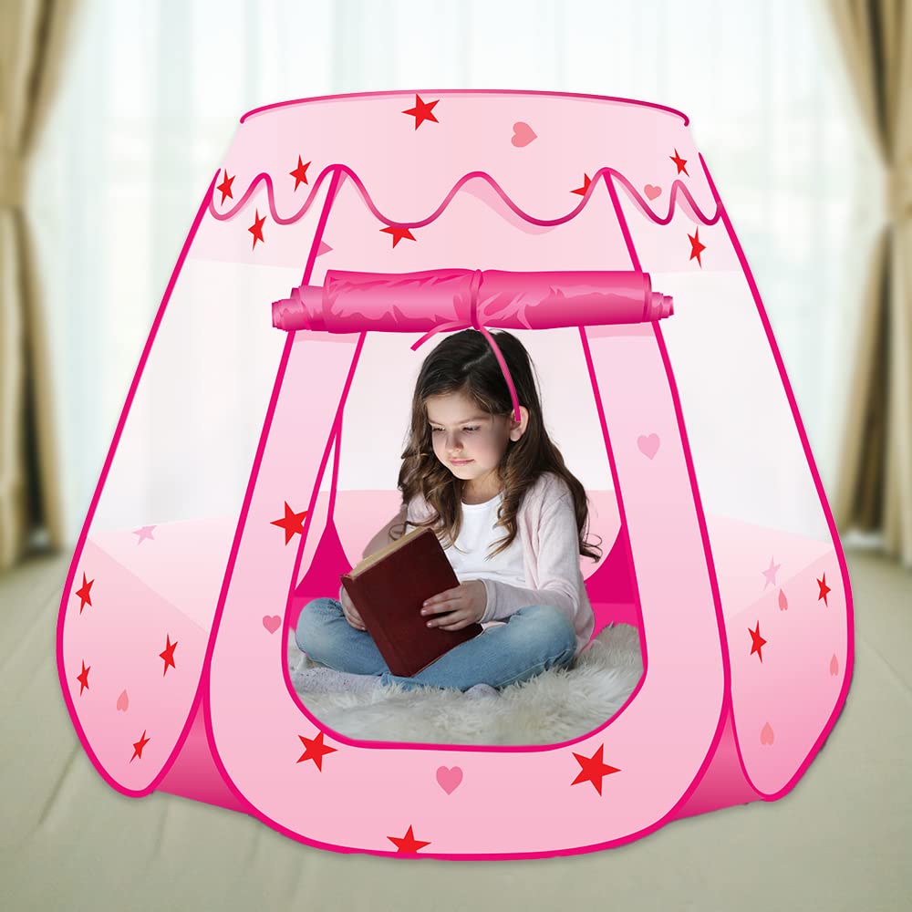 **ArtCreativity Princess Pop Up Play Tent for Kids - Foldable Indoor & Outdoor Playhouse with Carry Bag, Ball Pit Toys for Toddlers Ages 3-4 - Perfect for Birthday Gifts, Pretend Play & Backyard Fun**