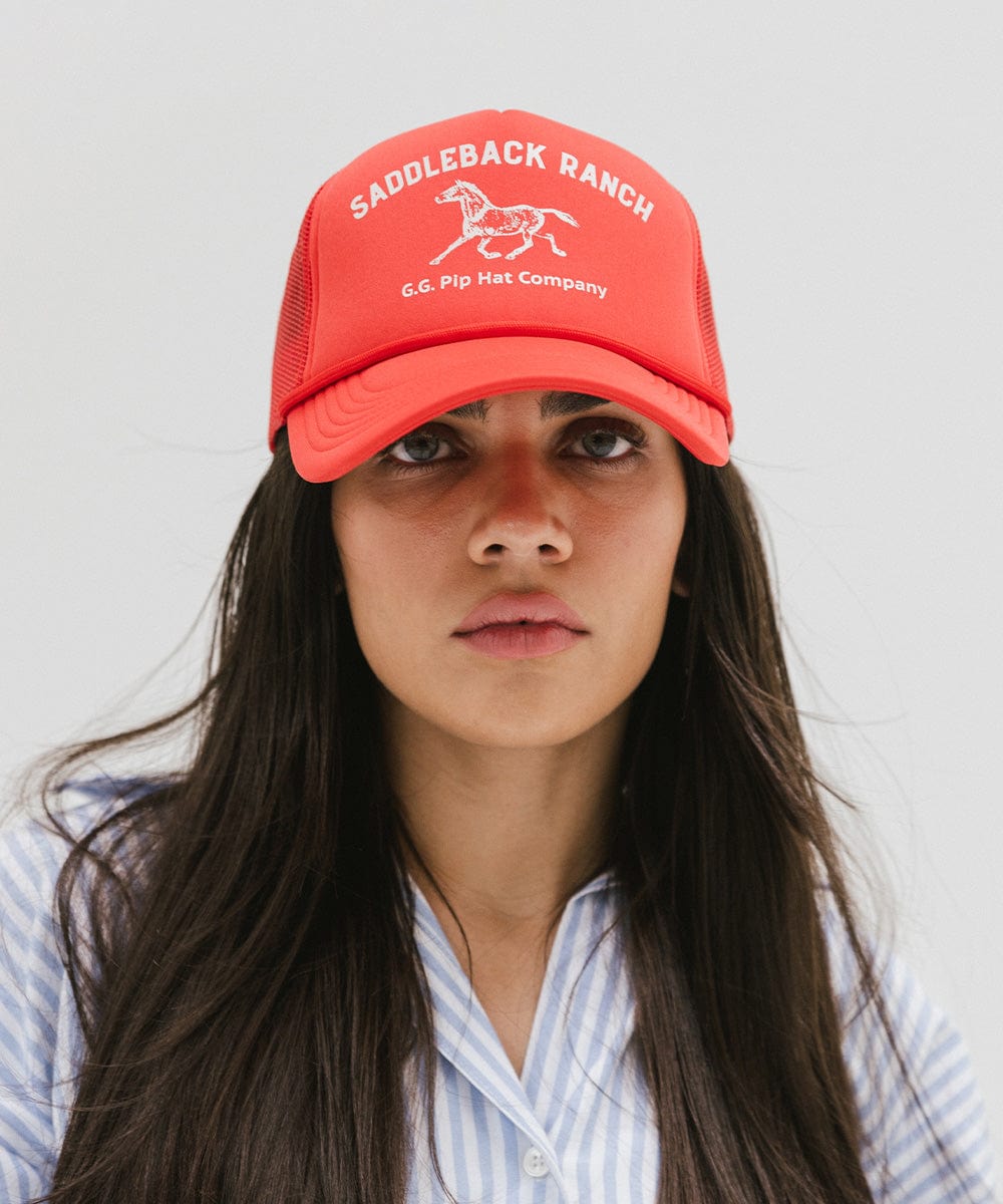 Premium Saddleback Ranch Trucker Hat - Durable Mesh Back & Adjustable Fit - Perfect for Outdoor Adventures, Rodeos & Country Lifestyle
