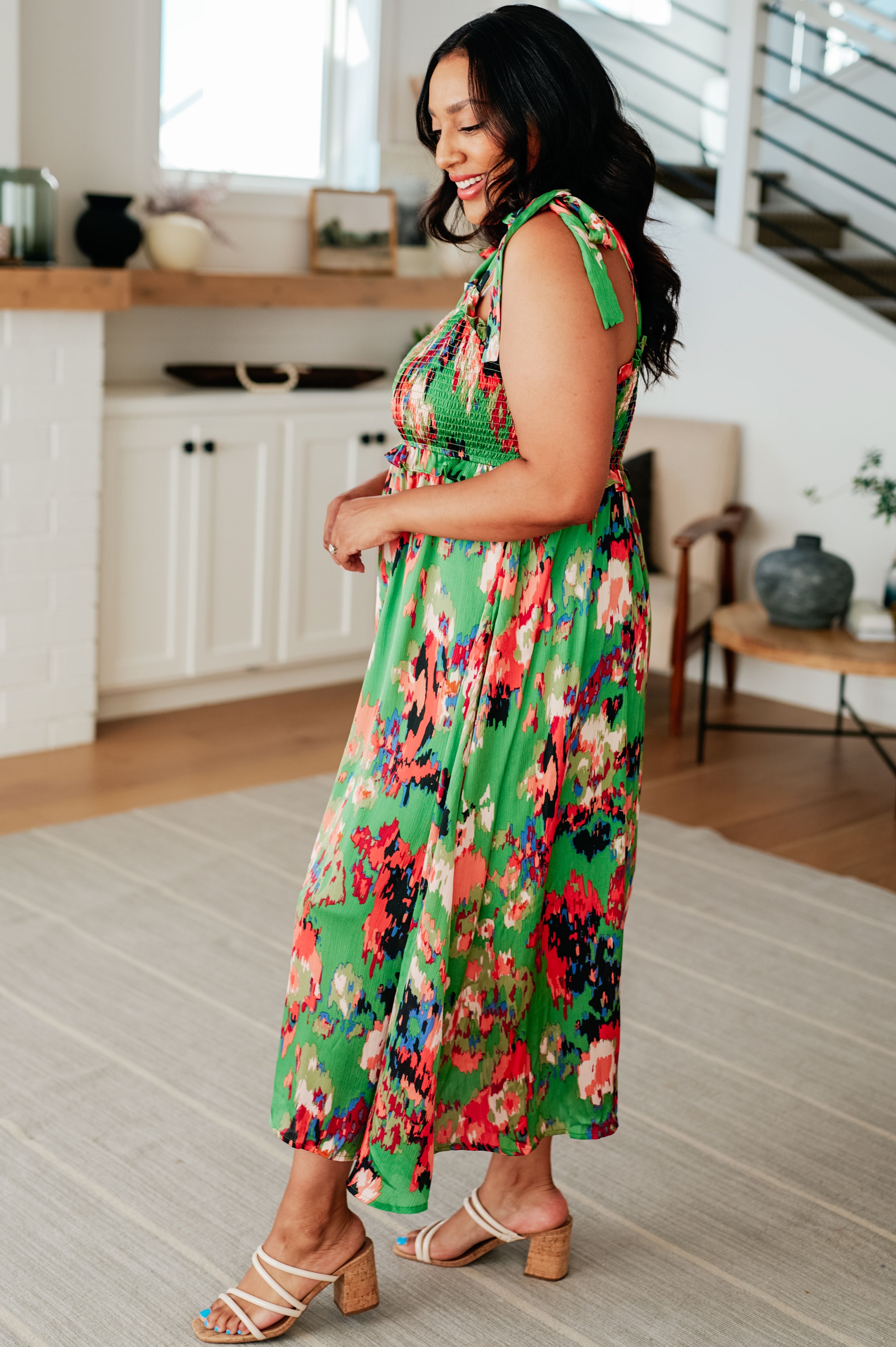 Little While Longer Green Dress - Elegant & Comfortable Women's Casual Dress for Summer, Parties & Everyday Wear