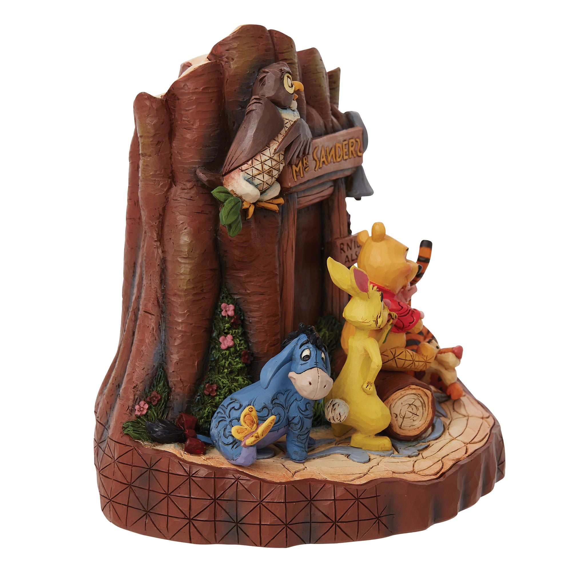 Pooh Carved by Heart - Handmade Wooden Winnie the Pooh Figurine | Perfect for Disney Fans, Nursery Decor & Gift Giving