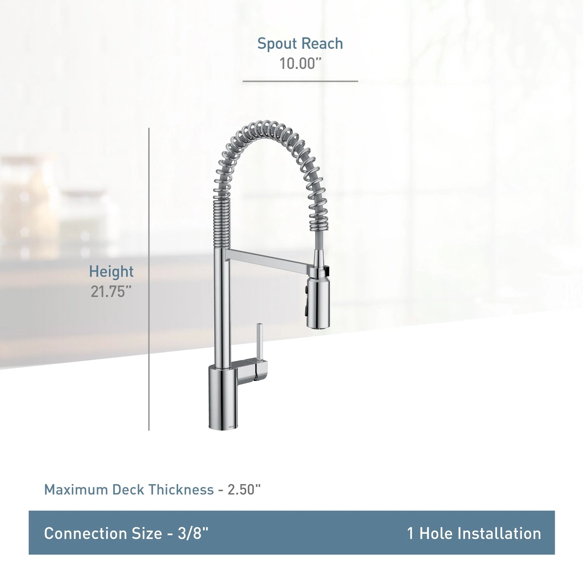 MOEN BLS Modern Coil Neck Pull Down Kitchen Faucet - Perfect for Farmhouse Sinks & Modern Home Renovations