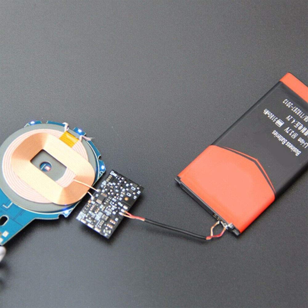 Acxico 2Pcs Universal Qi Wireless Charger Receiver Module PCBA Board Coil - DIY Wireless Charging Kit for Phones, Cars, Home & Office Use