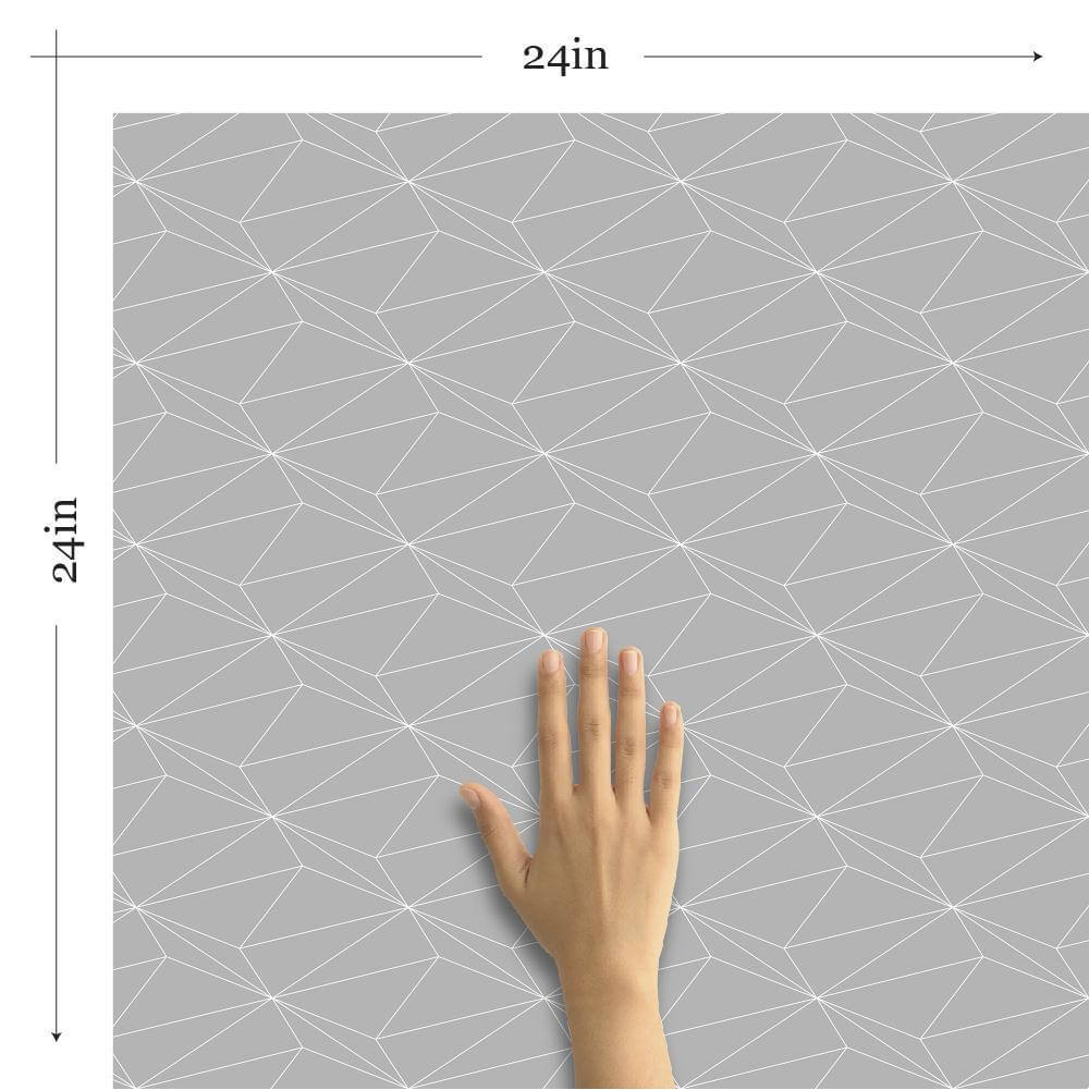 Gray and White Triangles Peel and Stick Removable Wallpaper - Self-Adhesive Geometric Wall Decor for Bedroom, Living Room, Nursery & Office - Easy to Apply & Remove