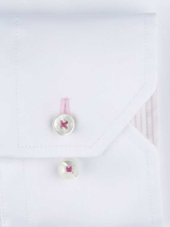 Stenstroms White Solid Long Sleeve Dress Shirt for Men - Classic Office Wear & Formal Occasions