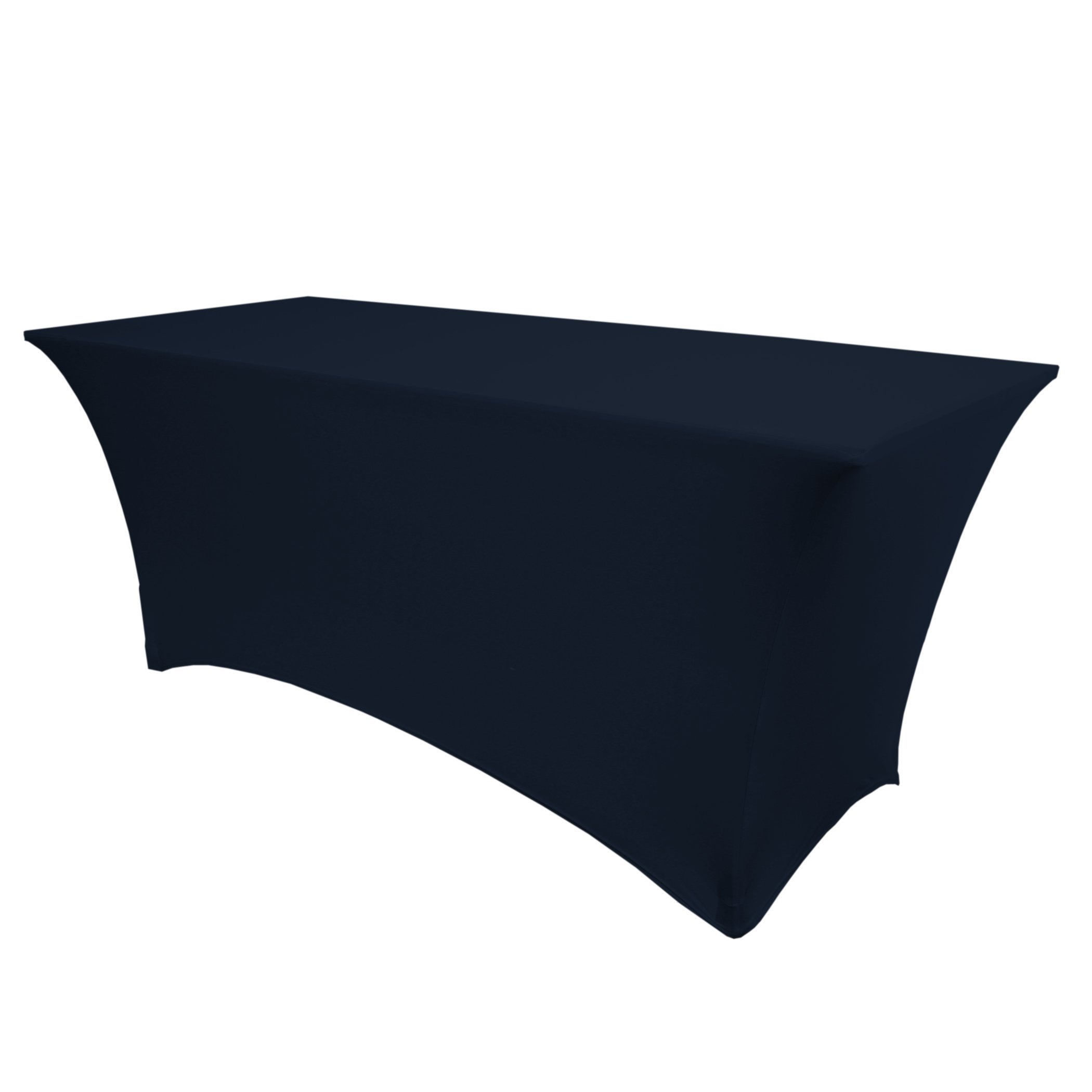 3-Pack 6 ft Spandex Table Cover - Stretchable Fitted Tablecloth for 24x72-Inch Banquet & Folding Tables, Navy Blue - Perfect for Parties, Weddings & Events
