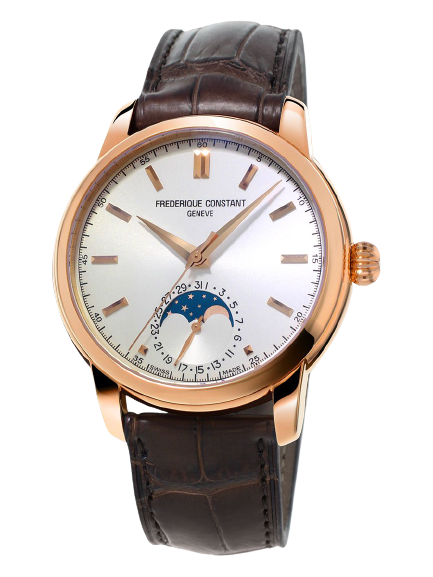Frederique Constant Classic Moonphase Men's Watch FC-715V4H4 - Luxury Automatic Timepiece with Moon Phase Display (B-Stock) - Perfect for Formal Events, Business Meetings & Special Occasions