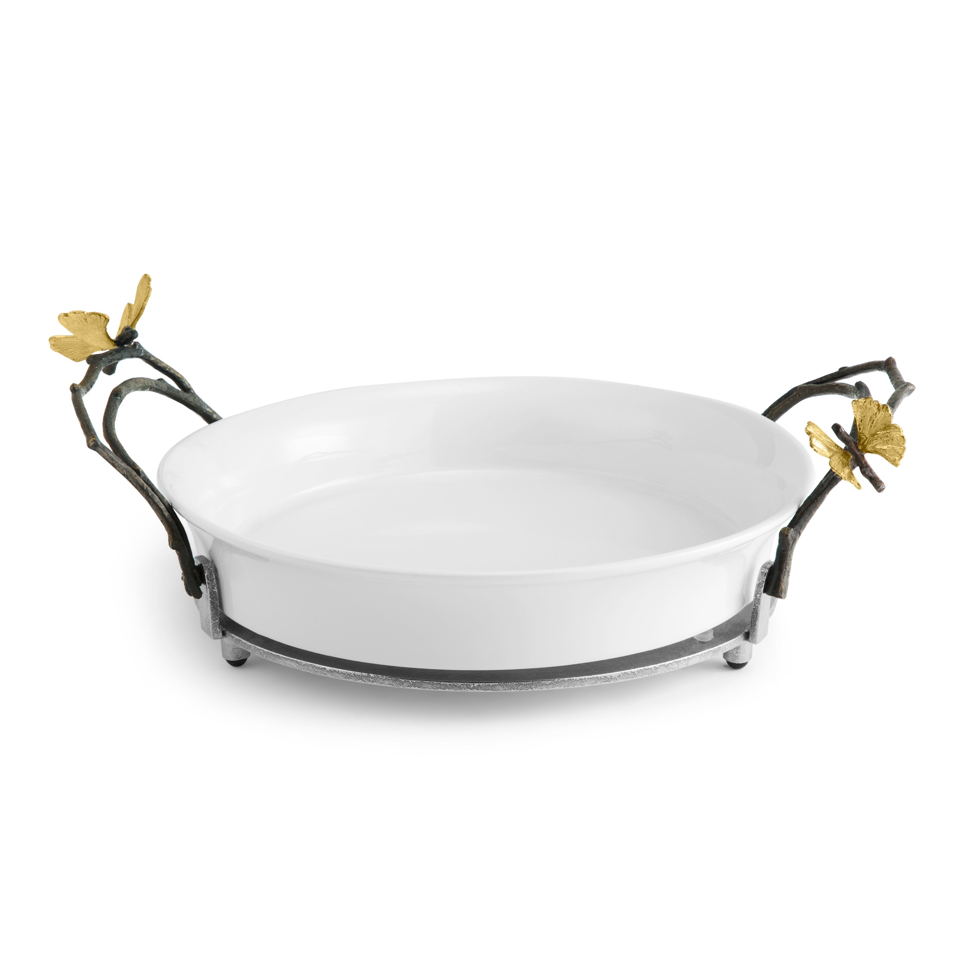 Butterfly Ginkgo Pie Dish - Elegant Ceramic Baking Plate for Desserts, Cakes, and Tarts | Perfect for Holiday Baking, Tea Parties, and Gift Giving