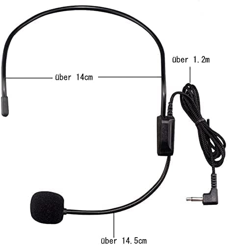 Set of 2 Flexible Wired Boom Headset Microphones for Voice Amplifier - Perfect for Teachers, Speakers, Coaches, Presentations & Seniors | Ideal for Classroom Lectures, Public Speaking & Online Meetings