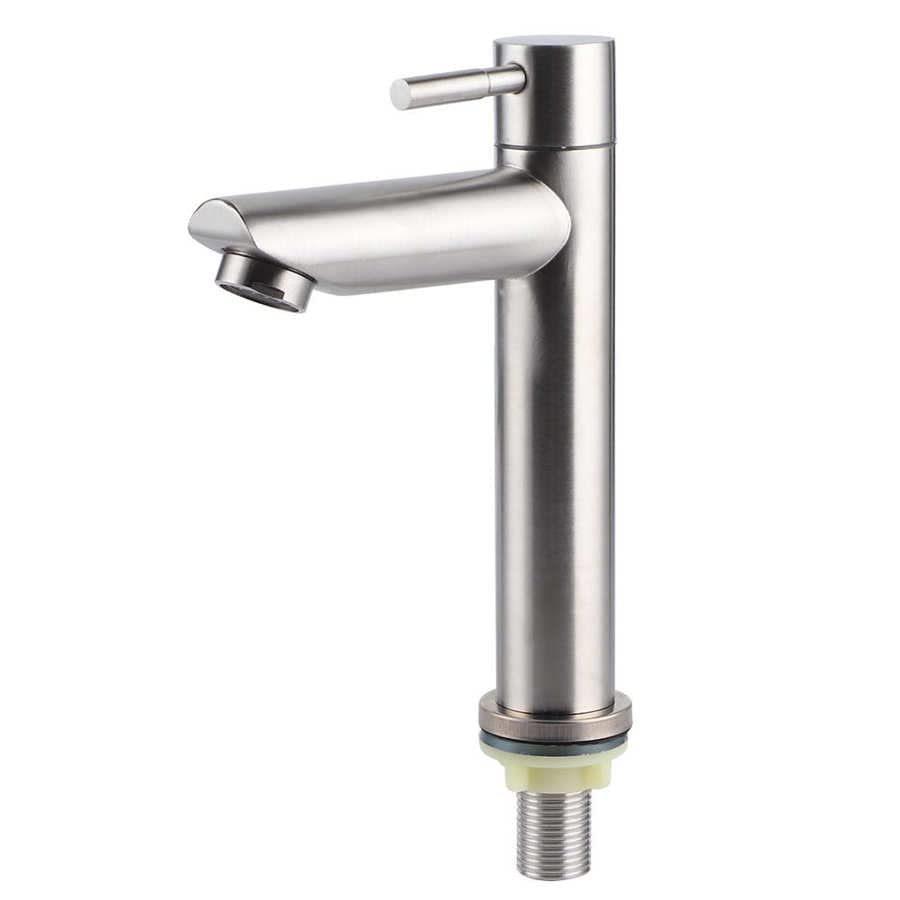 Adjustable Single Cold Water Manual Faucet for Kitchen, Bathroom, Bar - Durable Brass Construction with Easy Installation (Color: Chrome) - Perfect for Home, Hotel, and Restaurant Use