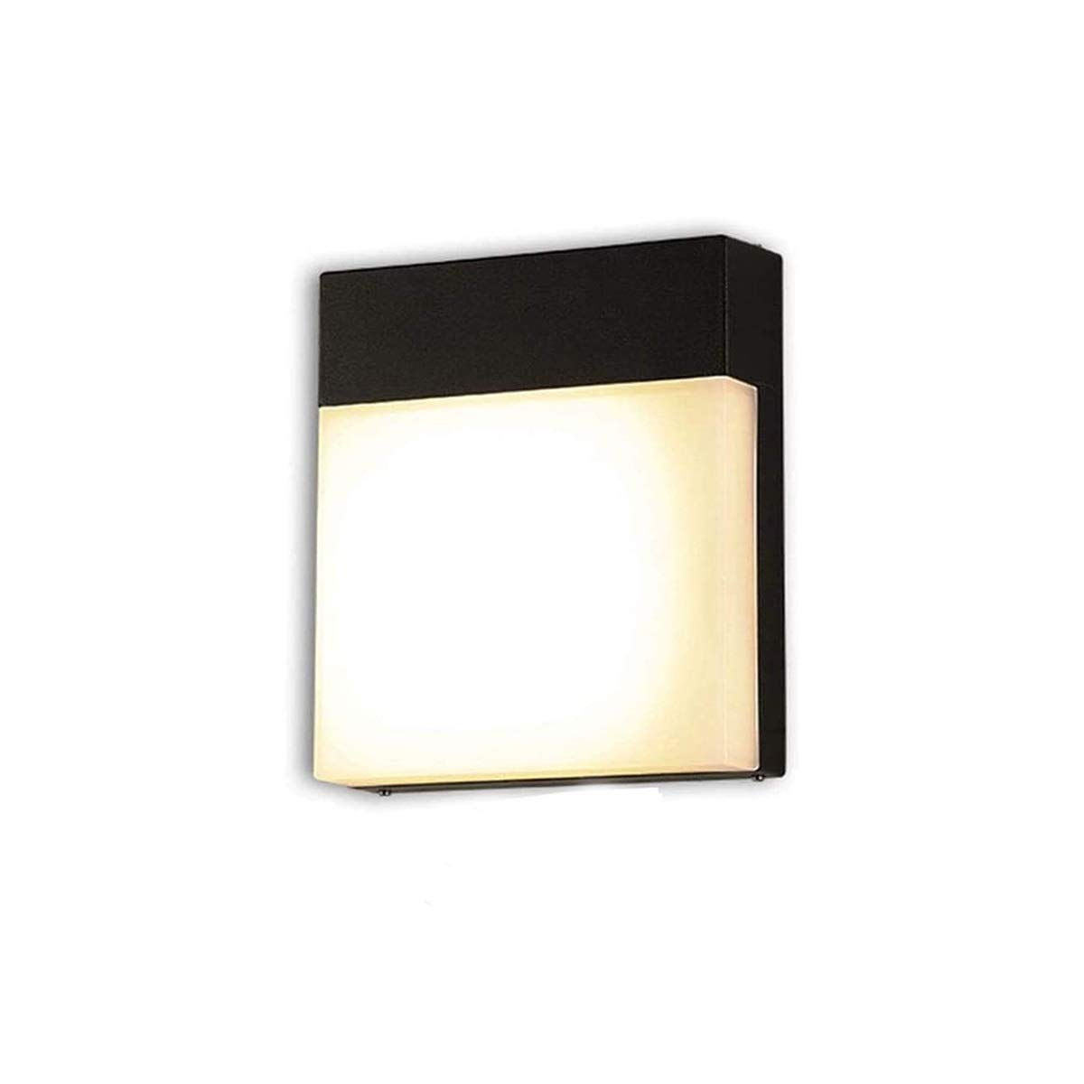 Waterproof LED Wall Sconce Light with Motion Sensor - White Outdoor Wall Mounted Fixture for Garden, Bathroom & Balcony | Energy-Efficient Cool White Lighting with Lampshade | Weatherproof Exterior Security Light