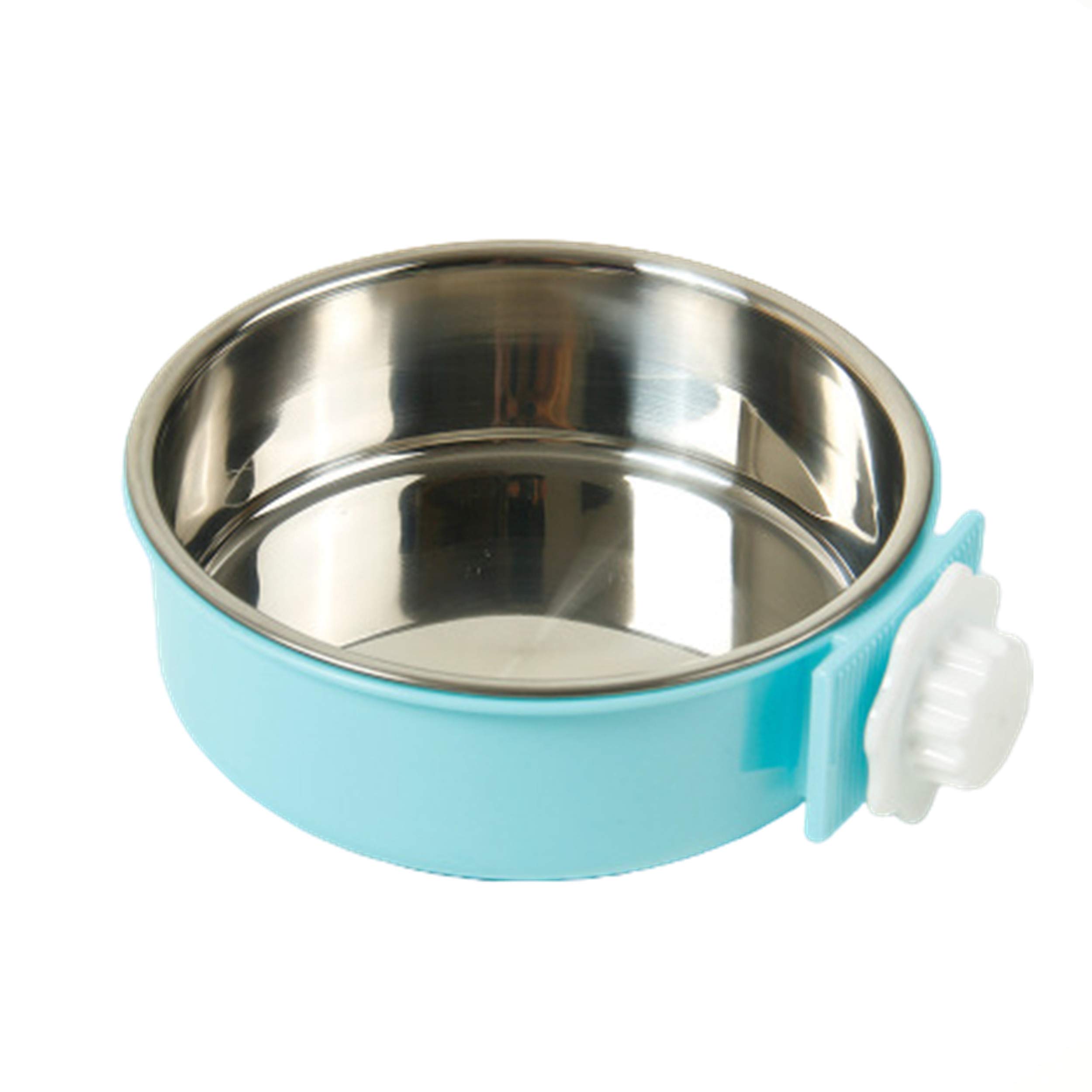 Stainless Steel Hanging Pet Bowl - Removable Dog & Cat Feeder for Crate, Cage, Coop - Perfect for Puppies, Birds, Rats & Guinea Pigs - Ideal for Travel, Camping & Outdoor Use