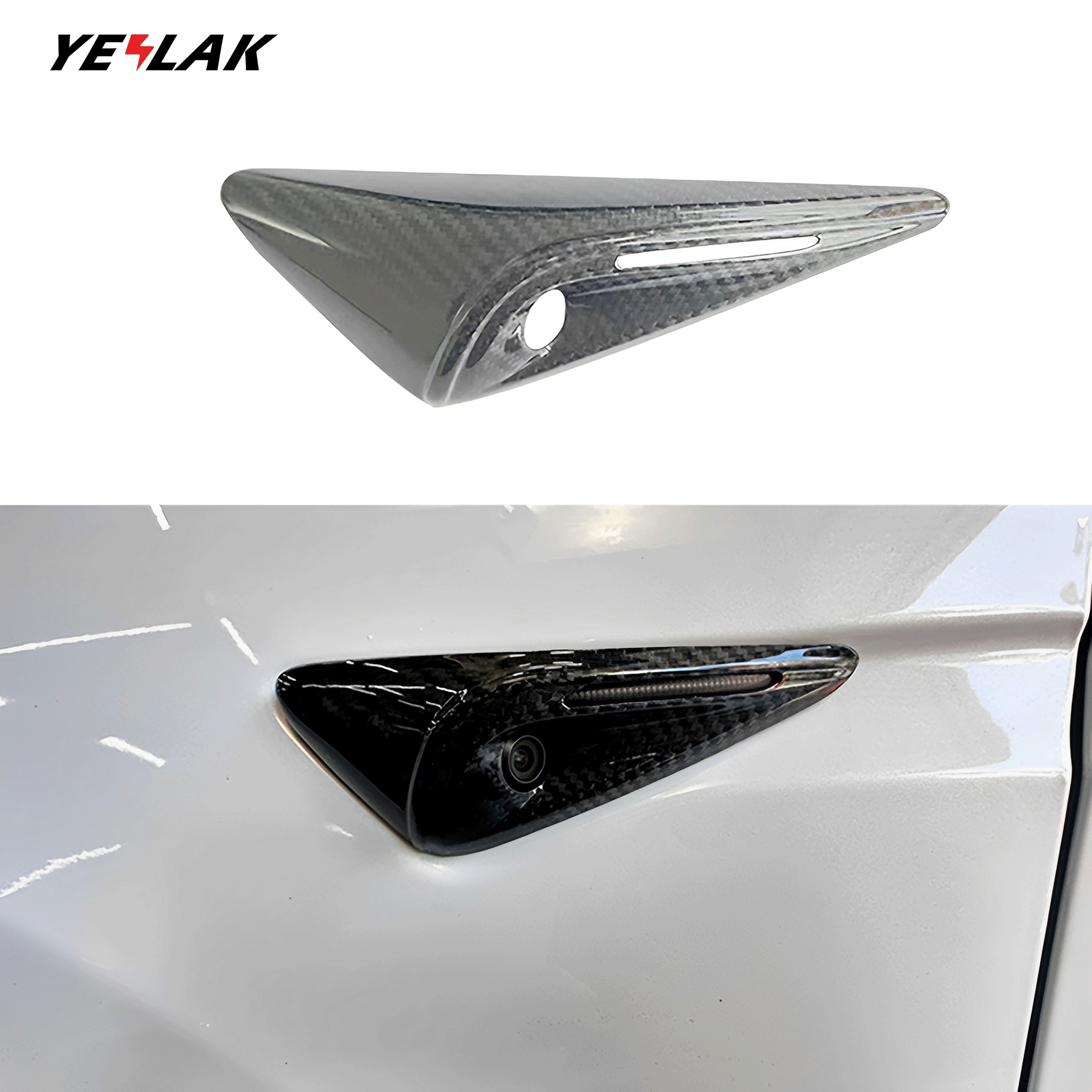 Premium Real Carbon Fiber Side Camera Covers for Tesla Model 3 & Model Y (2024+) - Enhance Style & Protection for Your EV - Perfect for Daily Driving, Car Shows & Custom Builds