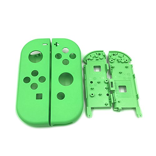 Durable Green Housing Shell Case with Middle Frame for Nintendo Switch & Joy-Con Controllers - Perfect for Gaming Protection & Customization (Ideal for Travel, Home Gaming & Console Modding)