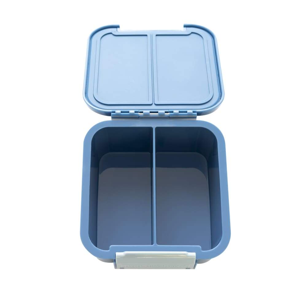 Blue Shark Leakproof Bento Style Kids Snack Box with 2 Compartments - Perfect for School Lunches, Picnics & On-the-Go Snacks