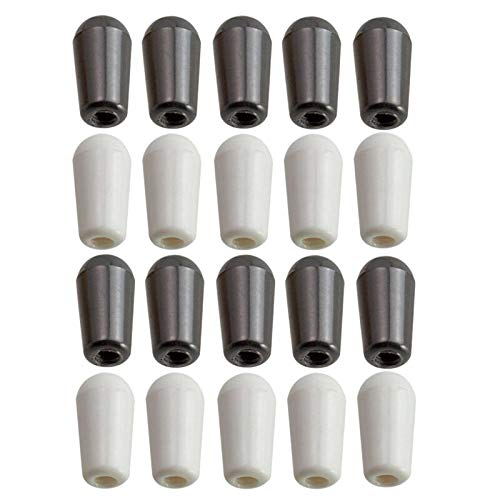 20-Pack Guitar 3-Way Toggle Switch Cap Tips Buttons for Les Paul/Epiphone - 4mm Multi-Color Replacement Parts | Perfect for Guitar Repair, Maintenance & Customization