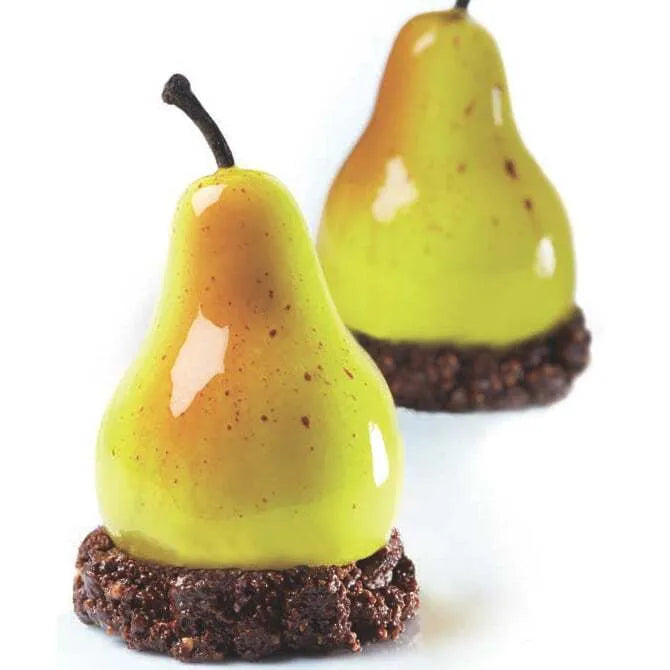Pavoni 3D Silicone Mold - 20 Pear Shapes for Cake Decorating, Chocolate Making & DIY Candy Crafts | Tuttifrutti Pear Design Baking Tool