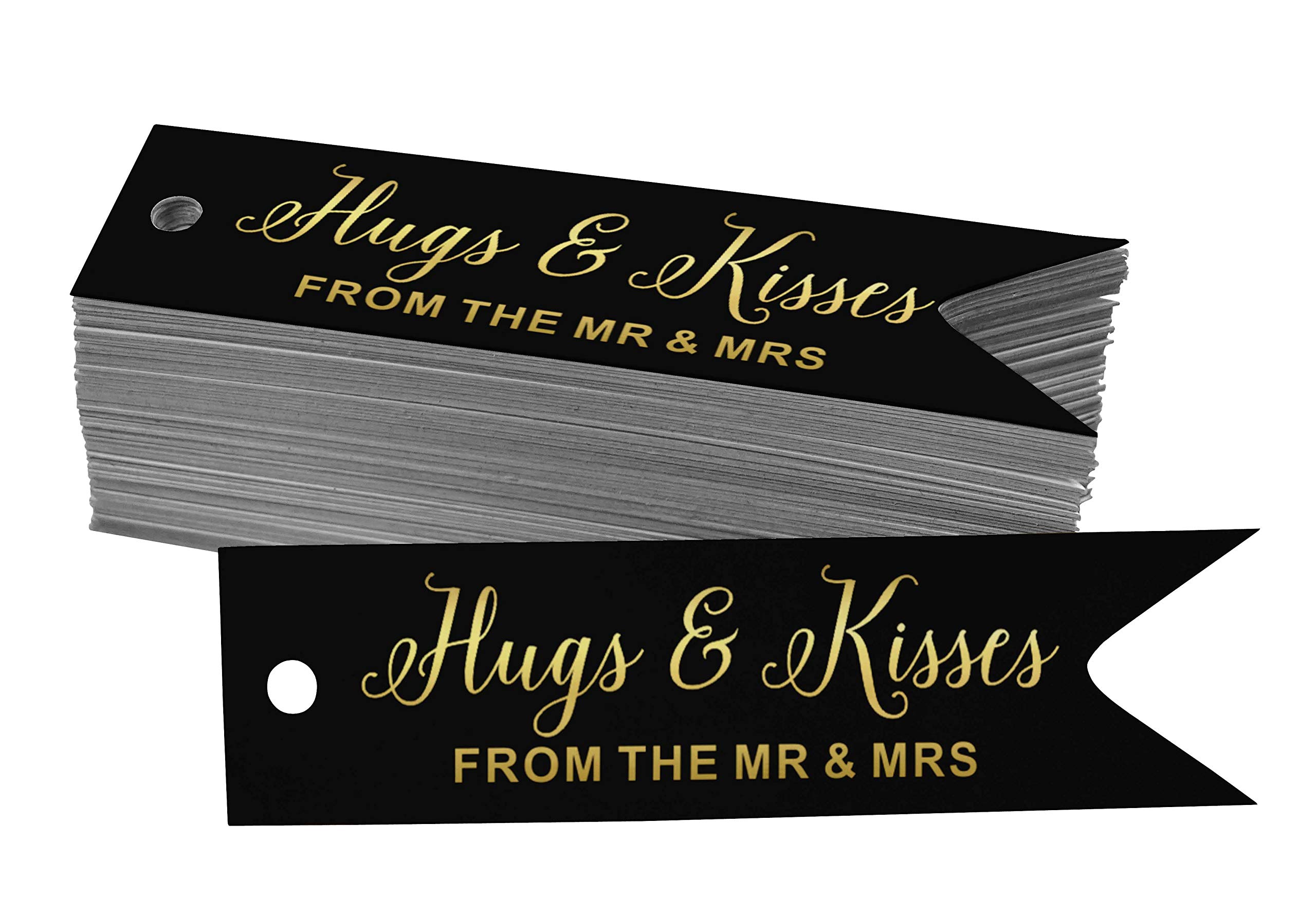100 Gold Foil Wedding Favor Tags - Elegant 